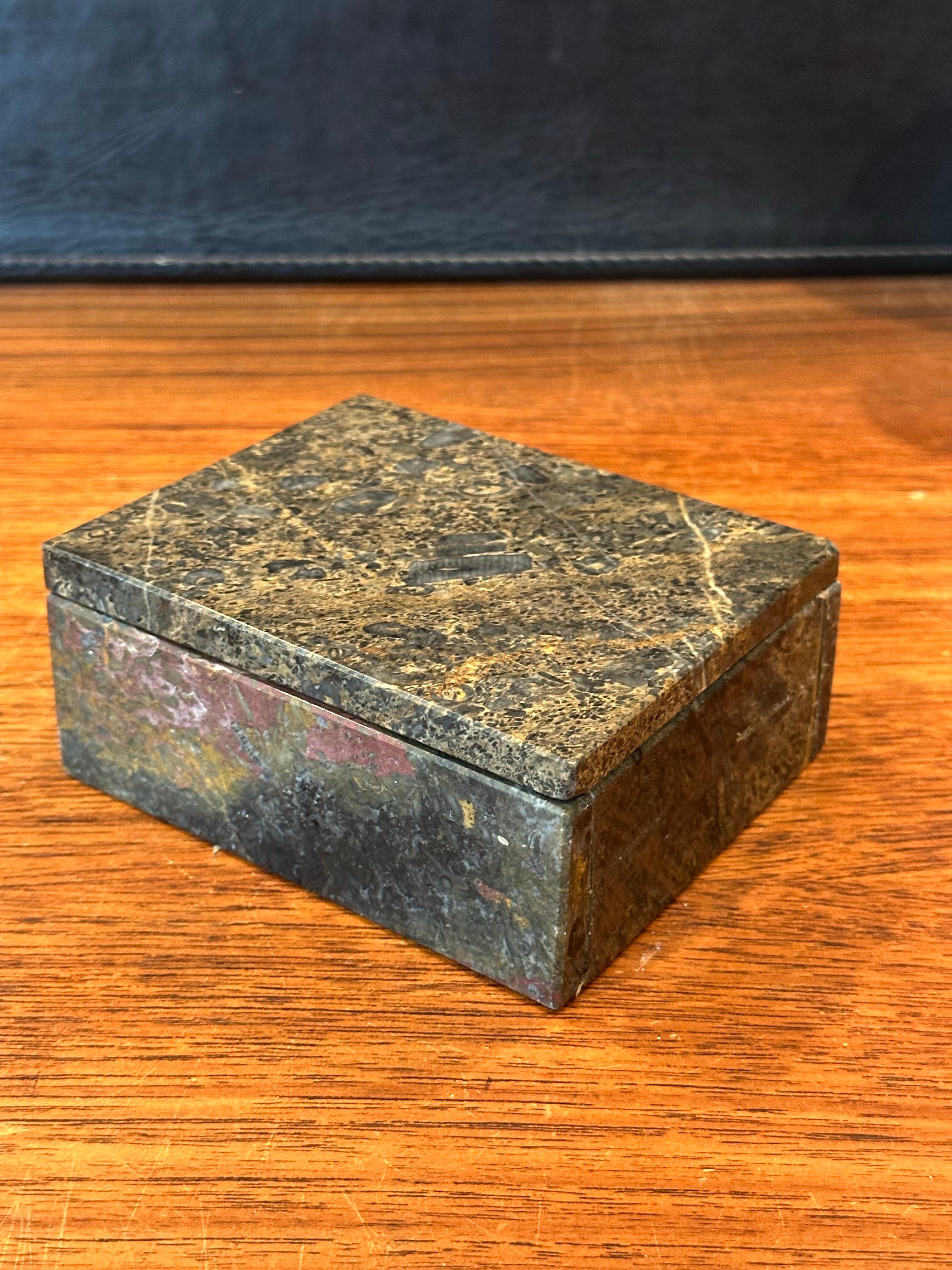 Post-Modern Lidded Marble Trinket Box For Sale 1