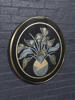 Post Modern Lily Flowers Wall Mirror by Richard Sandoval for Windsor Art