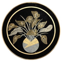 Post Modern Lily Flowers Wall Mirror by Richard Sandoval for Windsor Art