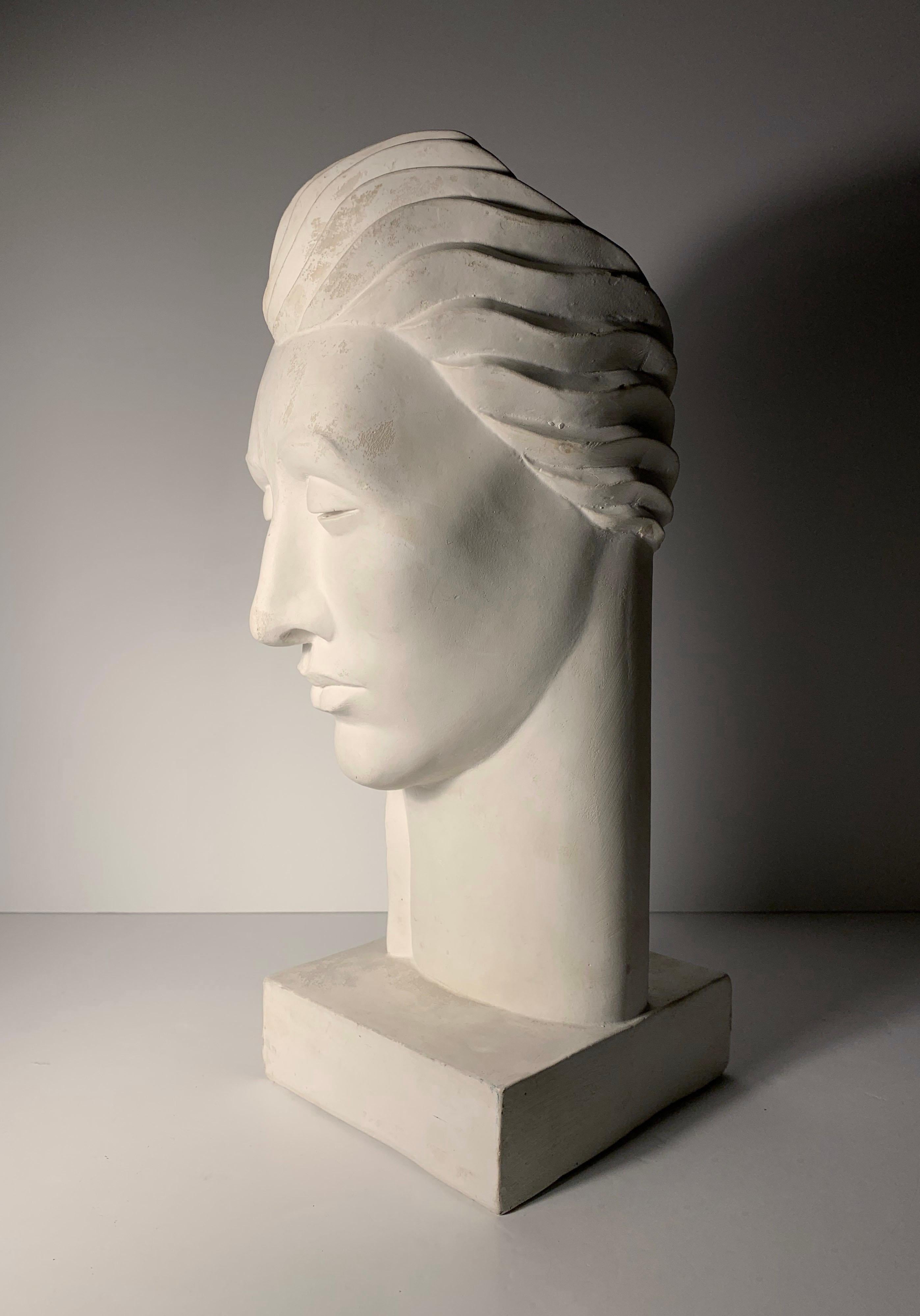 Postmoderne Lora Marx (Samuel Marx) Deko-Büstenkopf-Skulptur im Zustand „Gut“ im Angebot in Chicago, IL