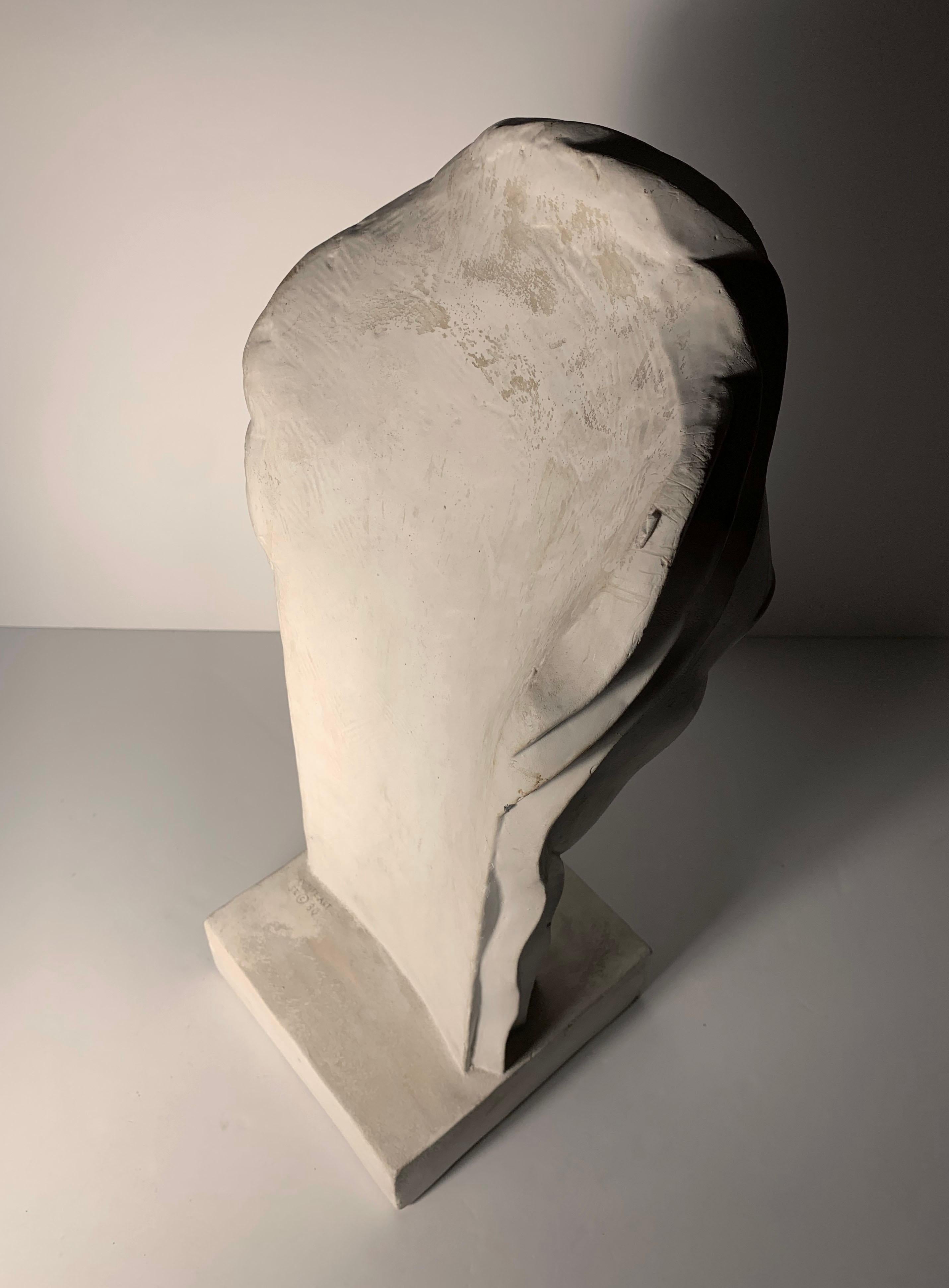 Post Modern Lora Marx (Samuel Marx) Deco Bust Head Sculpture For Sale 2