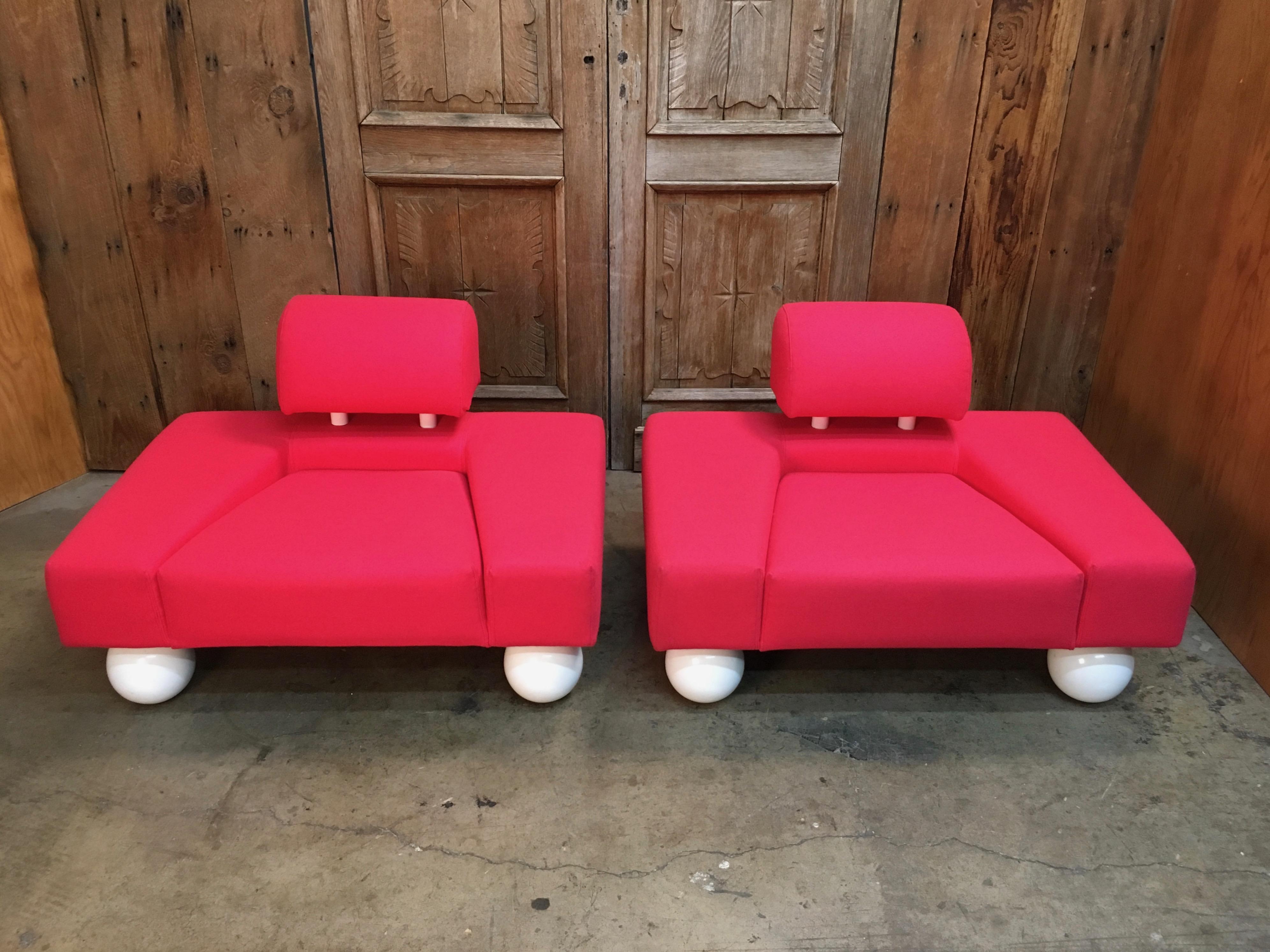 Metal Postmodern Lounge Chairs 