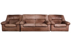 Post-Modern Loveseat and Pair of Chairs 3 Piece Set Circa. 1970s