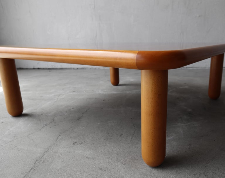 Post Modern Low Profile Square Coffee Table For Sale at 1stDibs