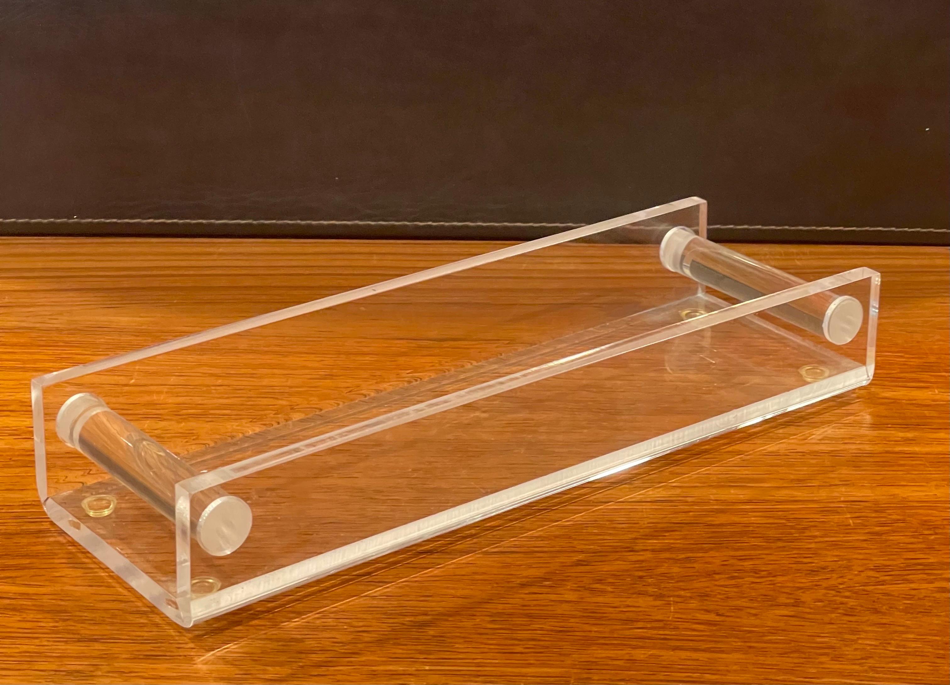 American Post-Modern Lucite Bath Tray For Sale