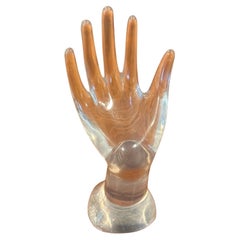 Post-Modern Lucite Hand Ring Holder