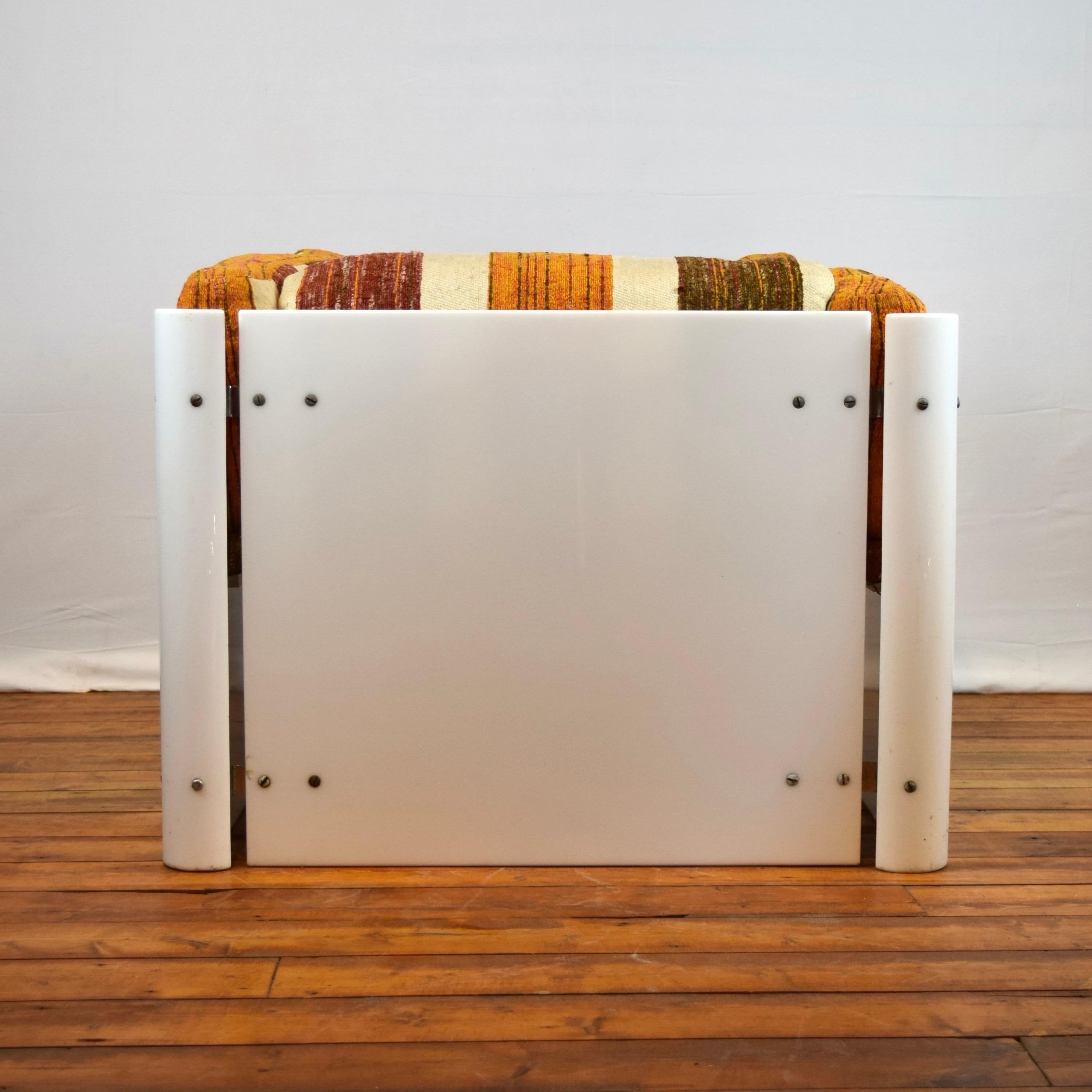 Post-Modern Post Modern Lucite & Wool Lounge Chair