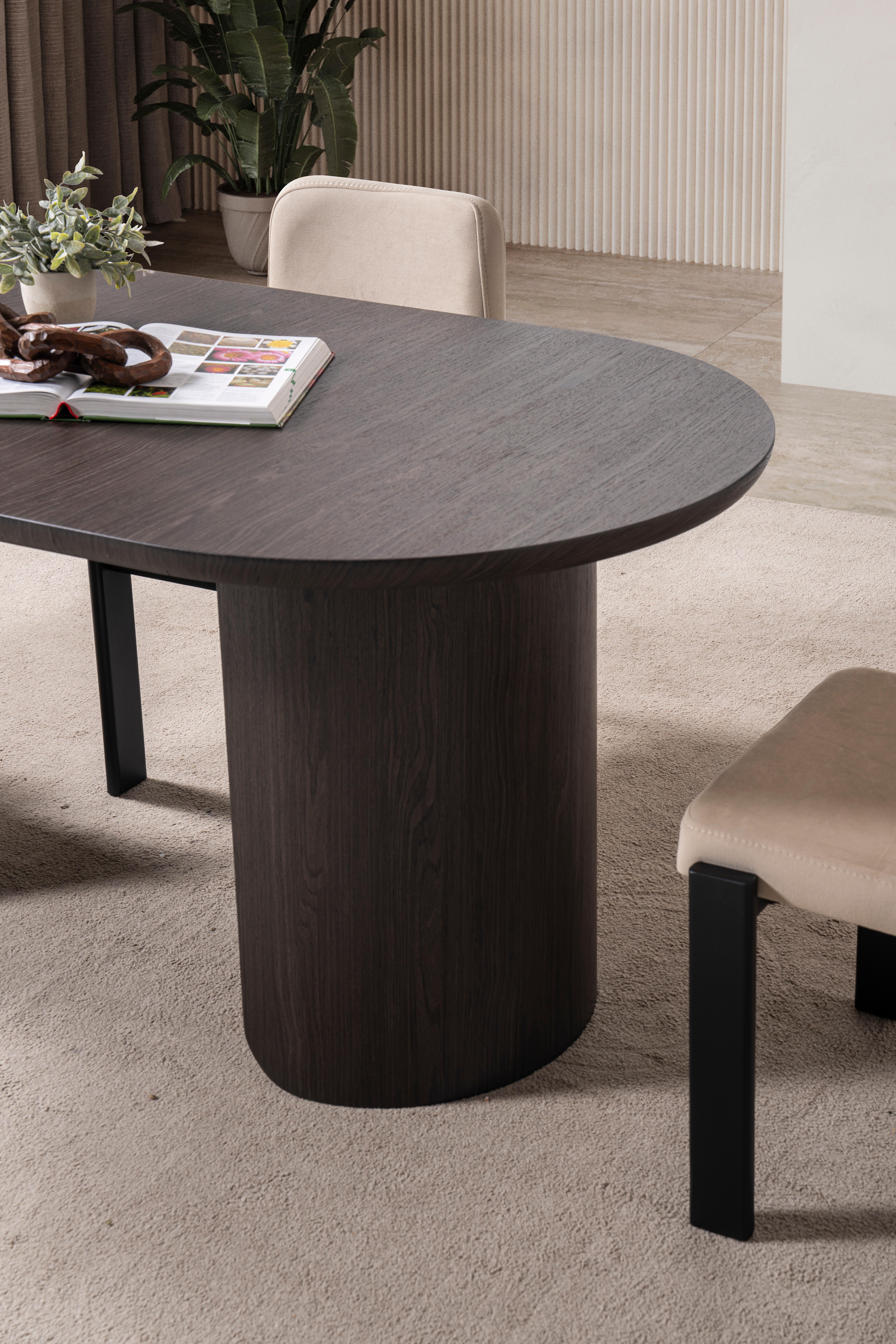 Turkish Post Modern Luna Dining Table, Oval Dining Table For 6 People For Sale