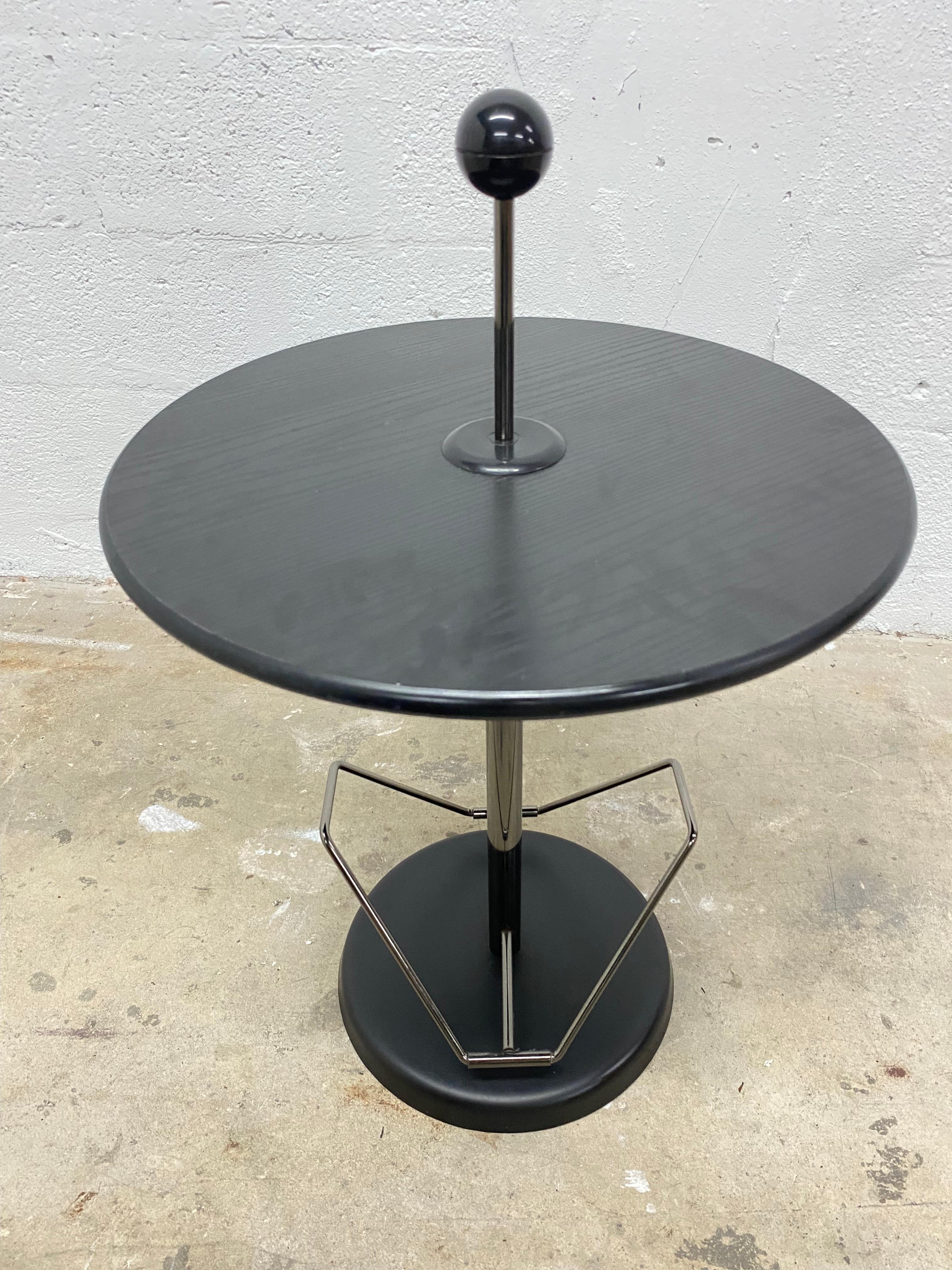 Post Modern Magazine Side Table with Ball Handle, 1980s 3