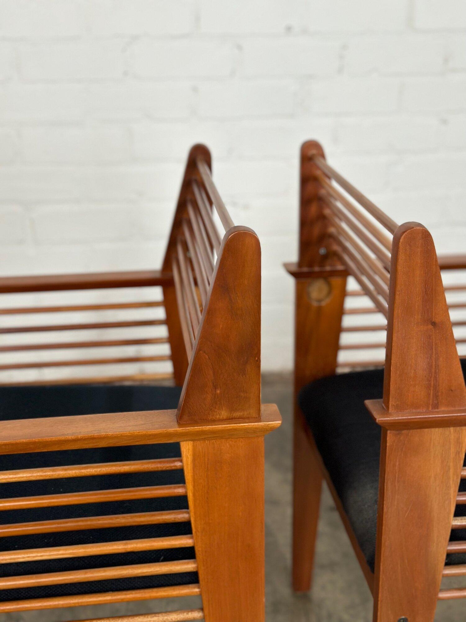 Post Modern Mahogany Side Chair- only one available  In Good Condition In Los Angeles, CA