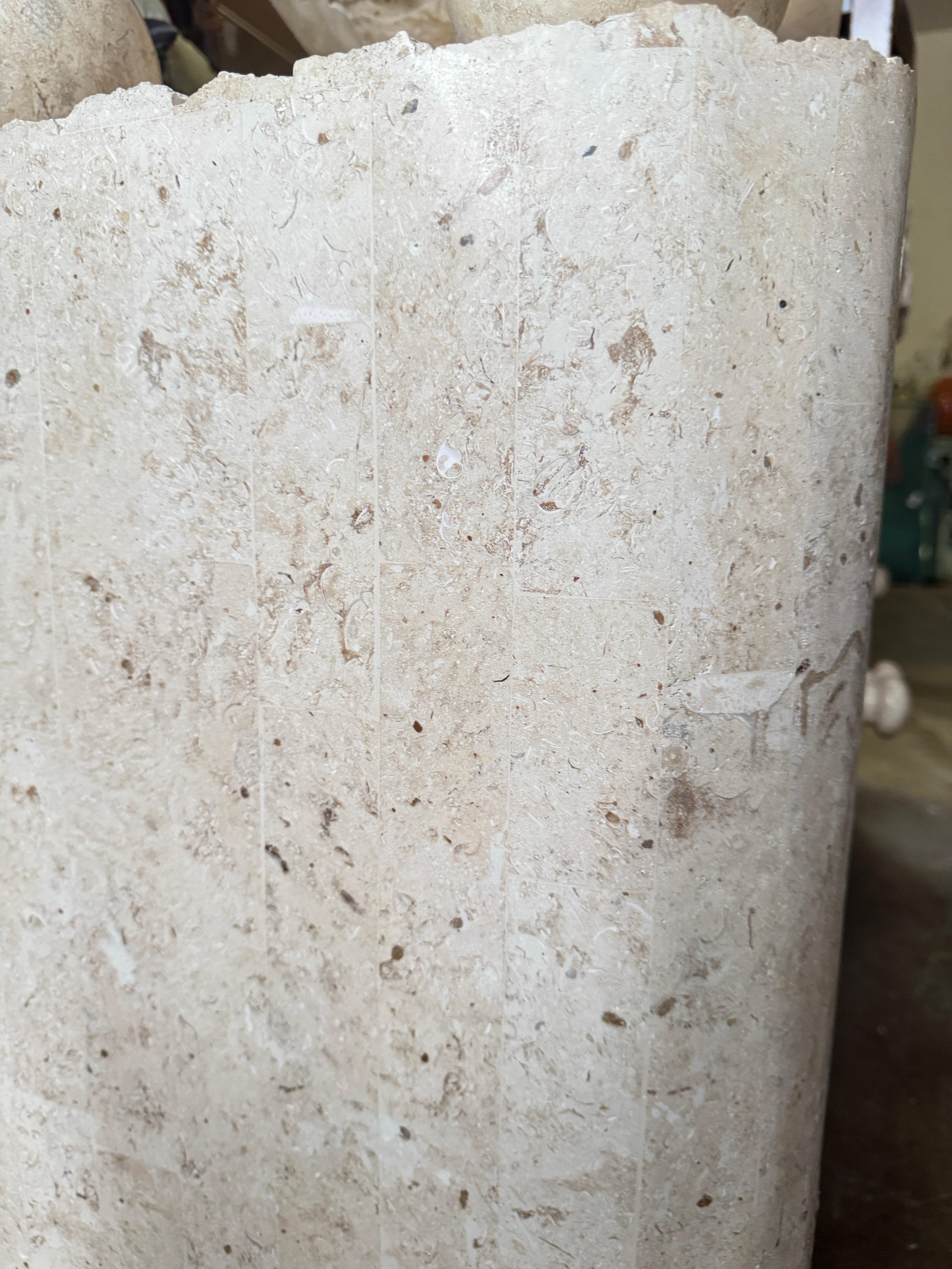 Post-Modern Maitland Smith Style Tessellated Mactan Stone Orb Credenza For Sale 4