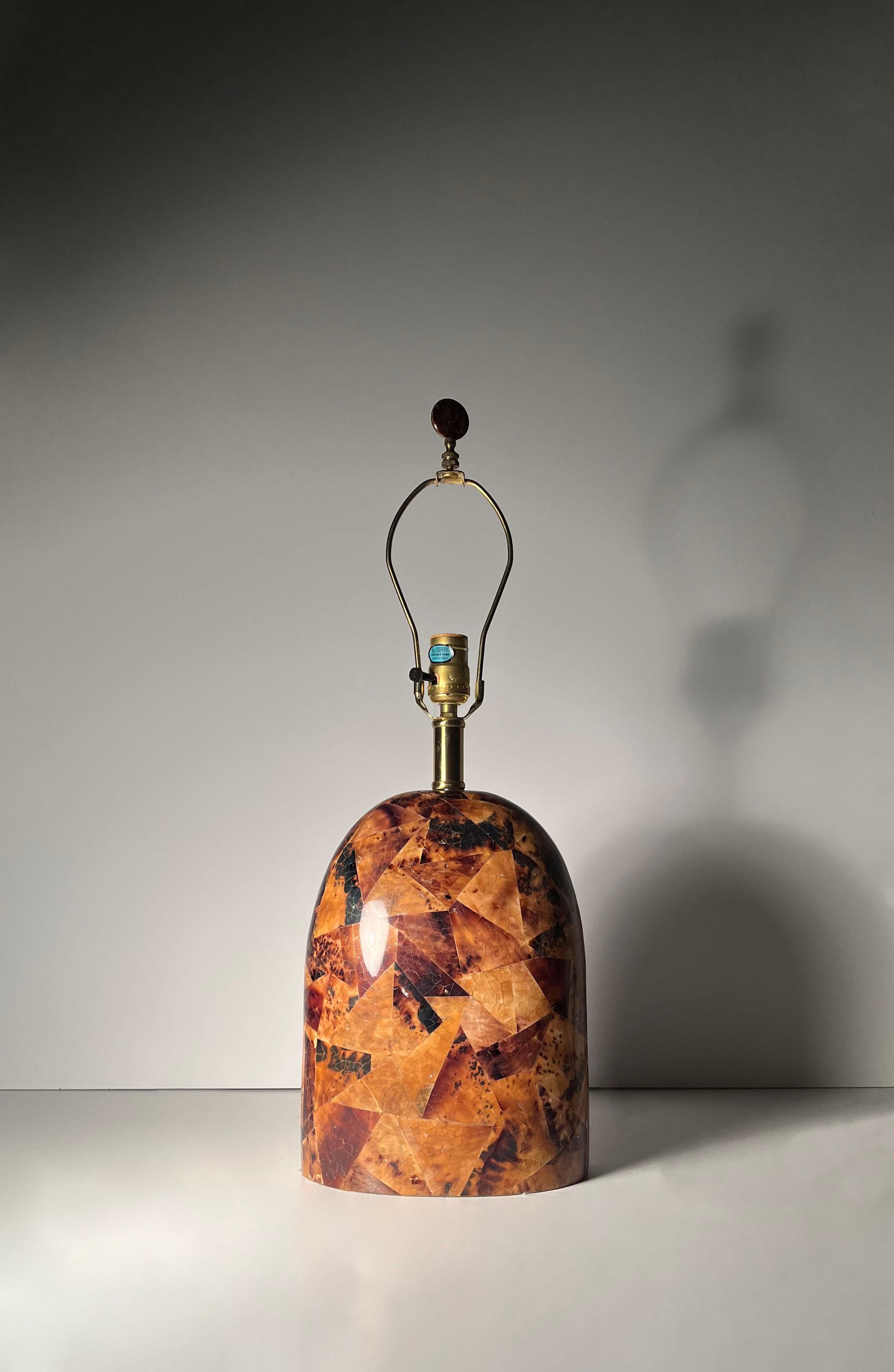 Post-Modern Post Modern Maitland Smith Tessellated Penshell Table Lamp For Sale