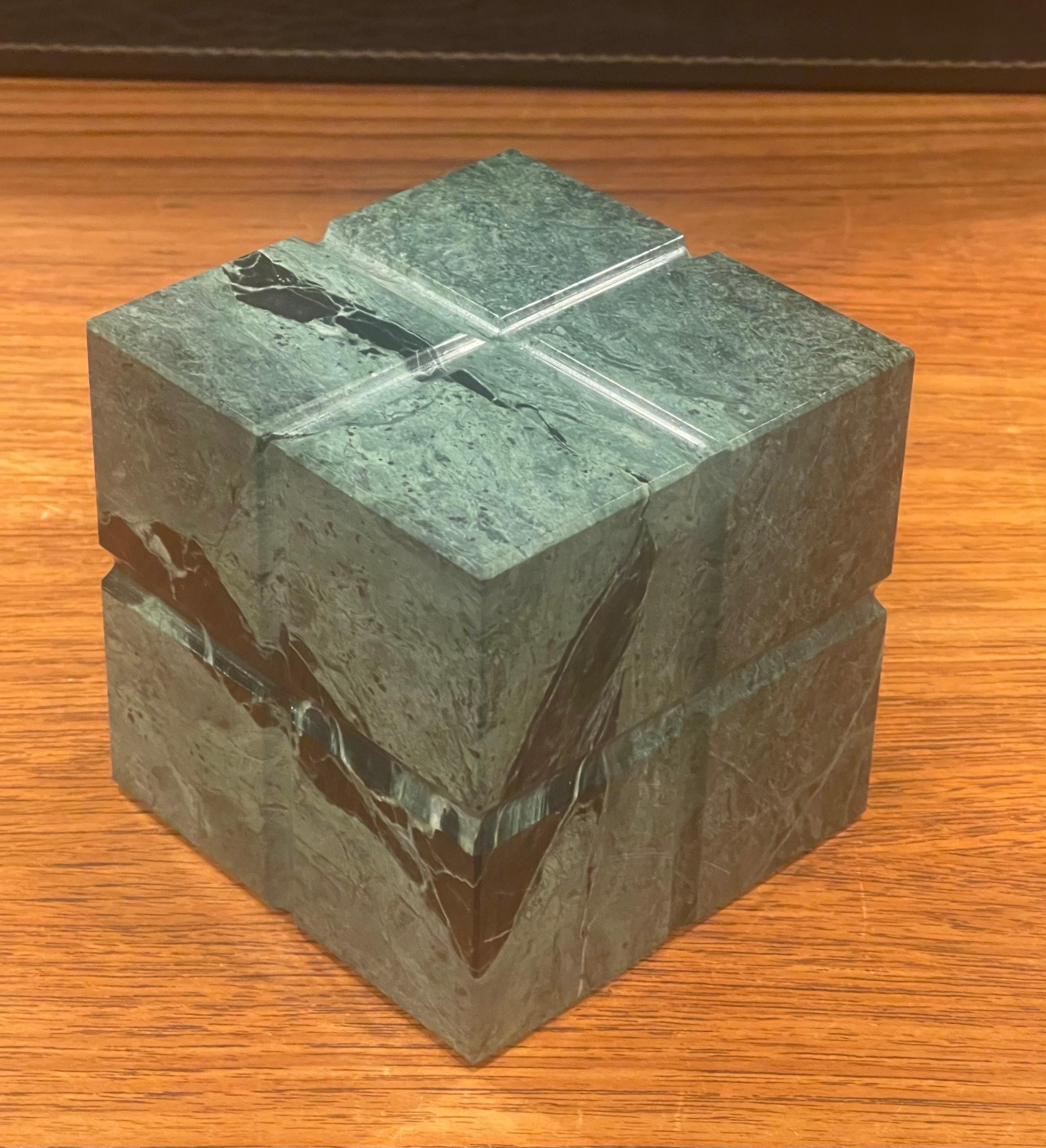 Post-Modern Marble Block / Paperweight In Good Condition For Sale In San Diego, CA