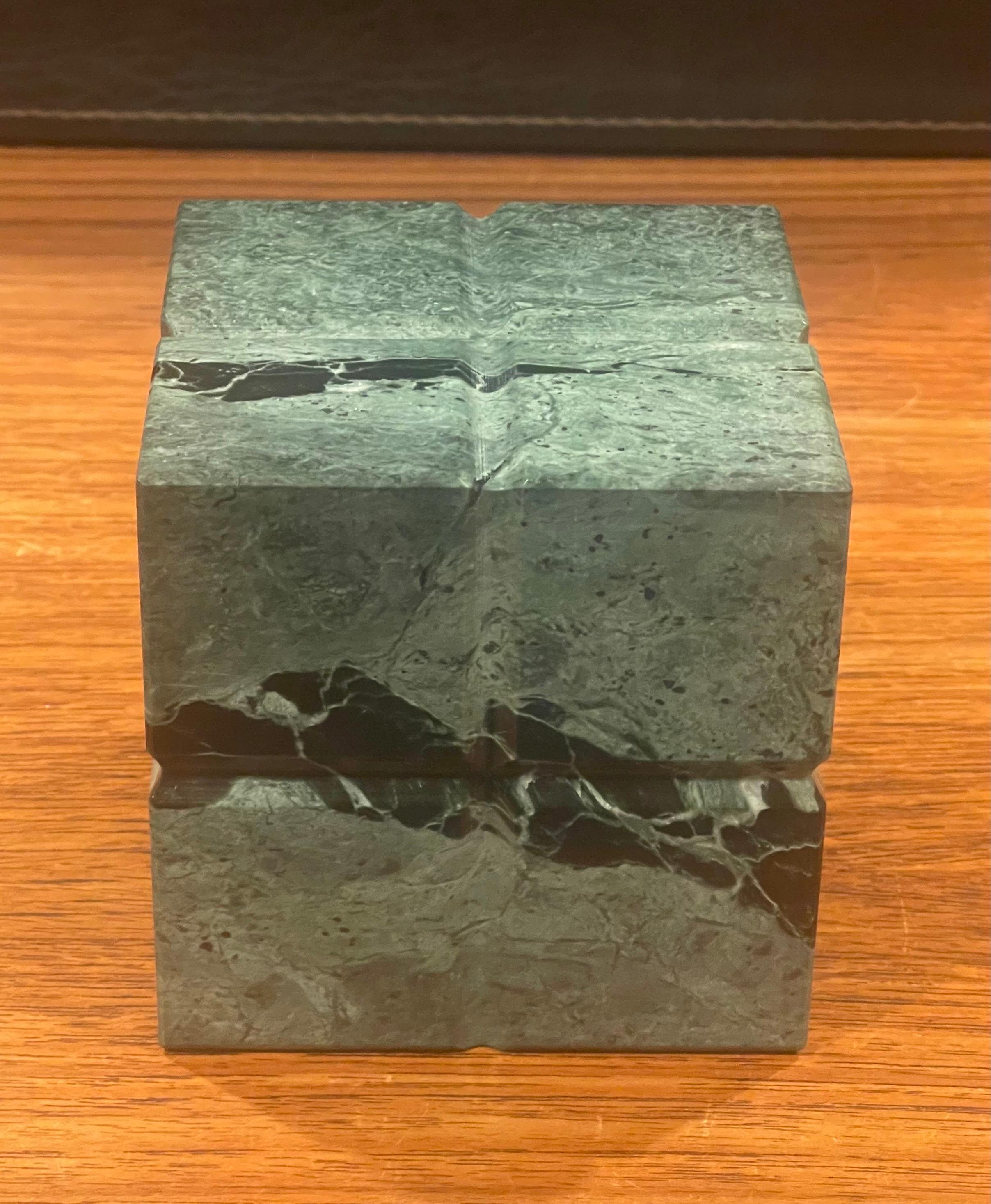 20th Century Post-Modern Marble Block / Paperweight For Sale
