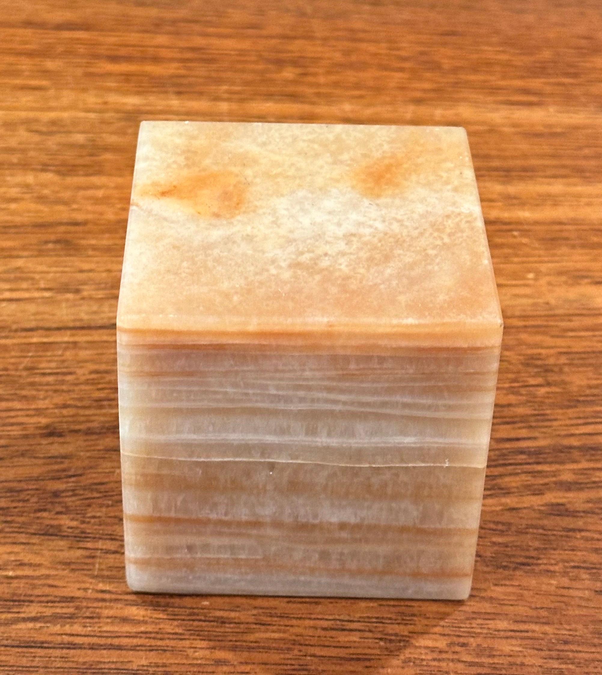 20th Century Post-Modern Marble Block / Paperweight For Sale