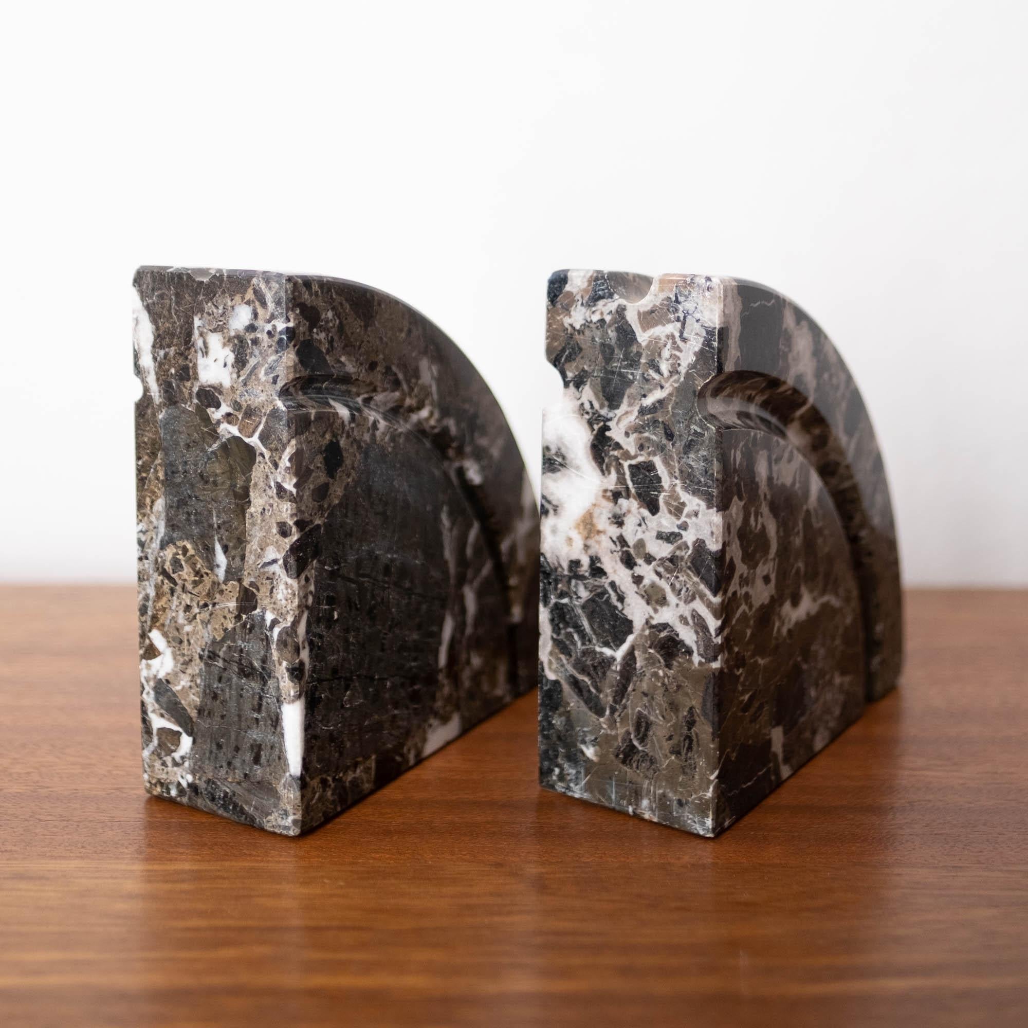 Post Modern Marble Bookends In Good Condition For Sale In San Diego, CA