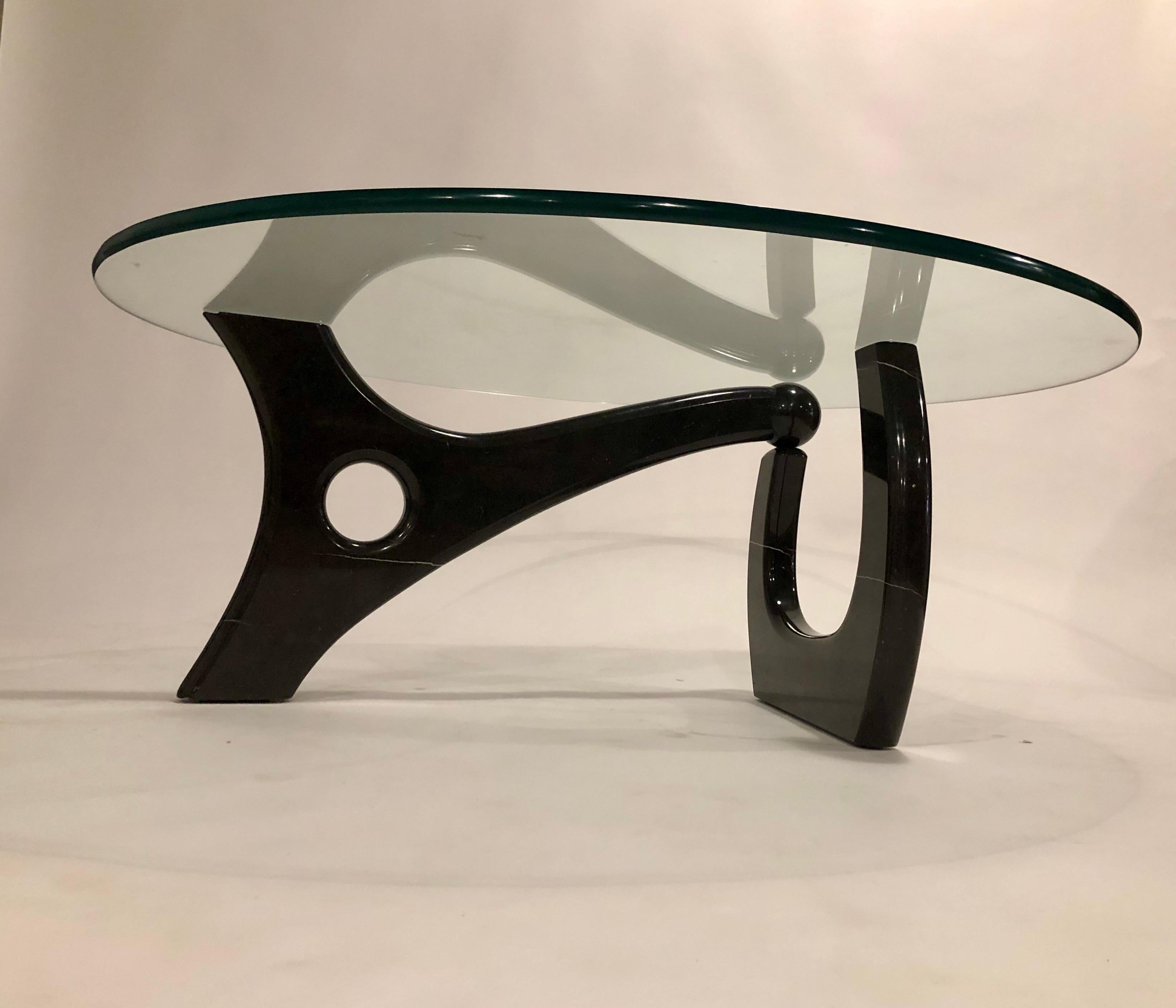 Américain Table à cocktail en marbre postmoderne de Richard Himmel en vente