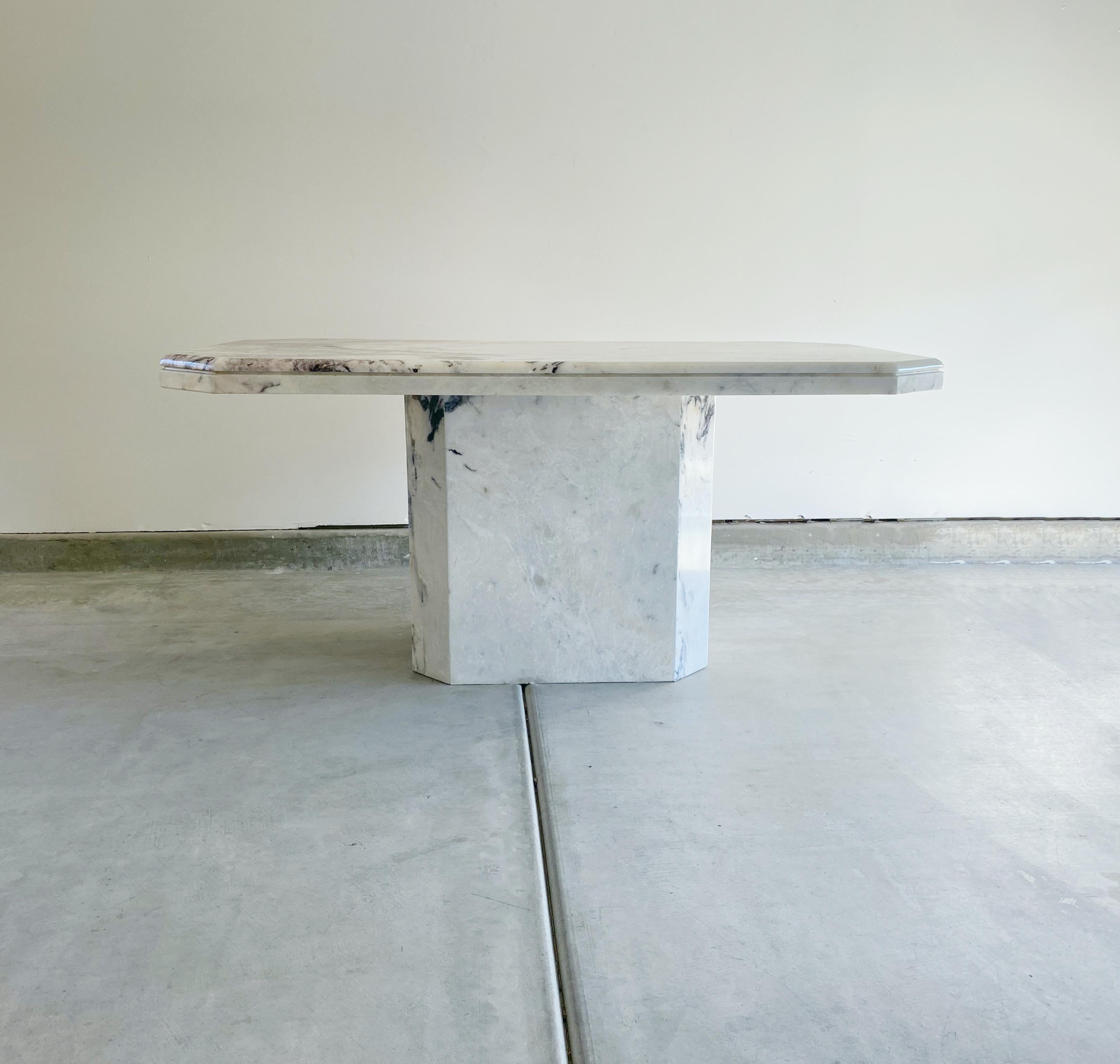 American Post-Modern Marble Dining Table, circa 1980s