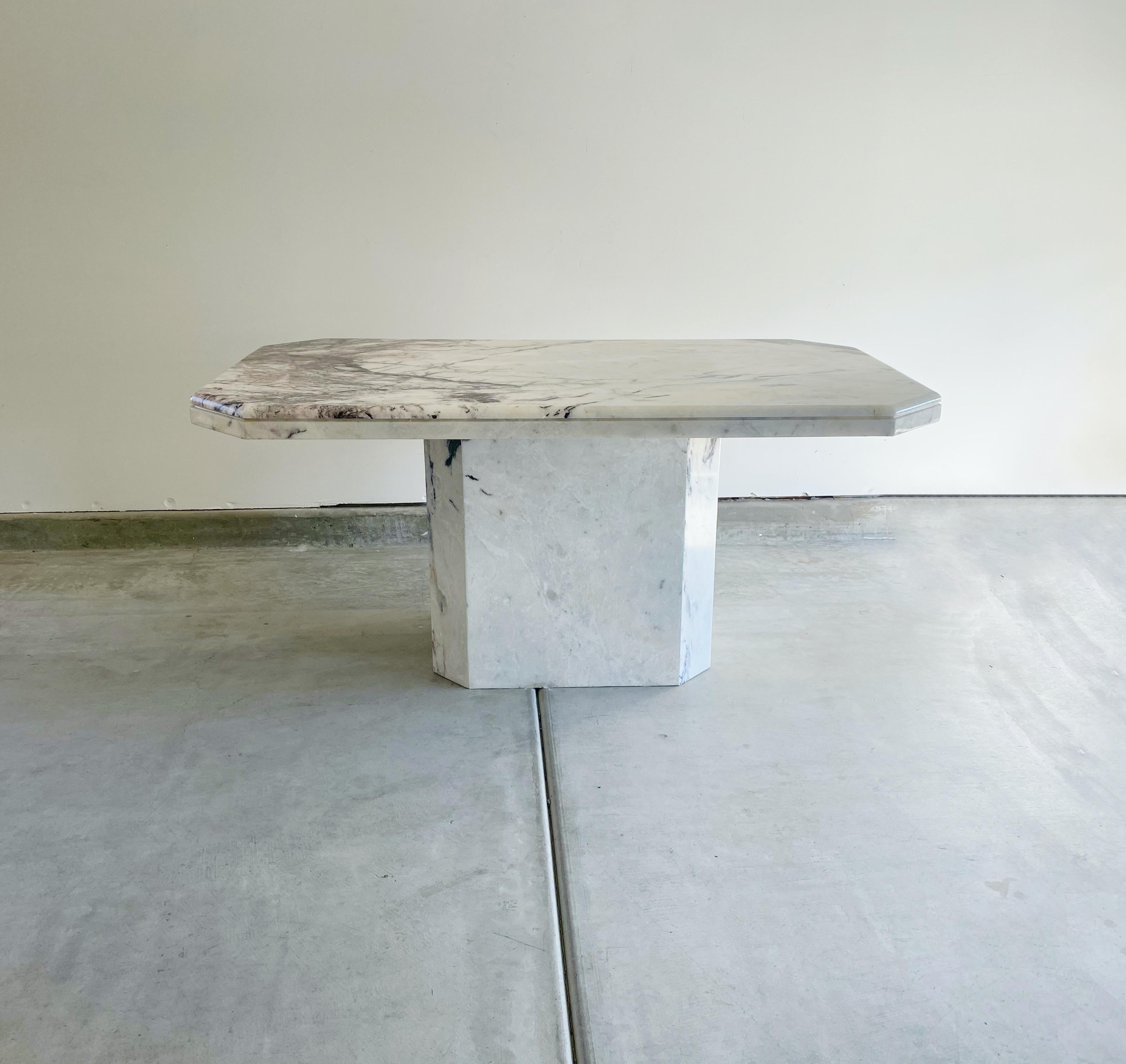 Post-Modern Marble Dining Table, circa 1980s In Good Condition In Los Angeles, CA