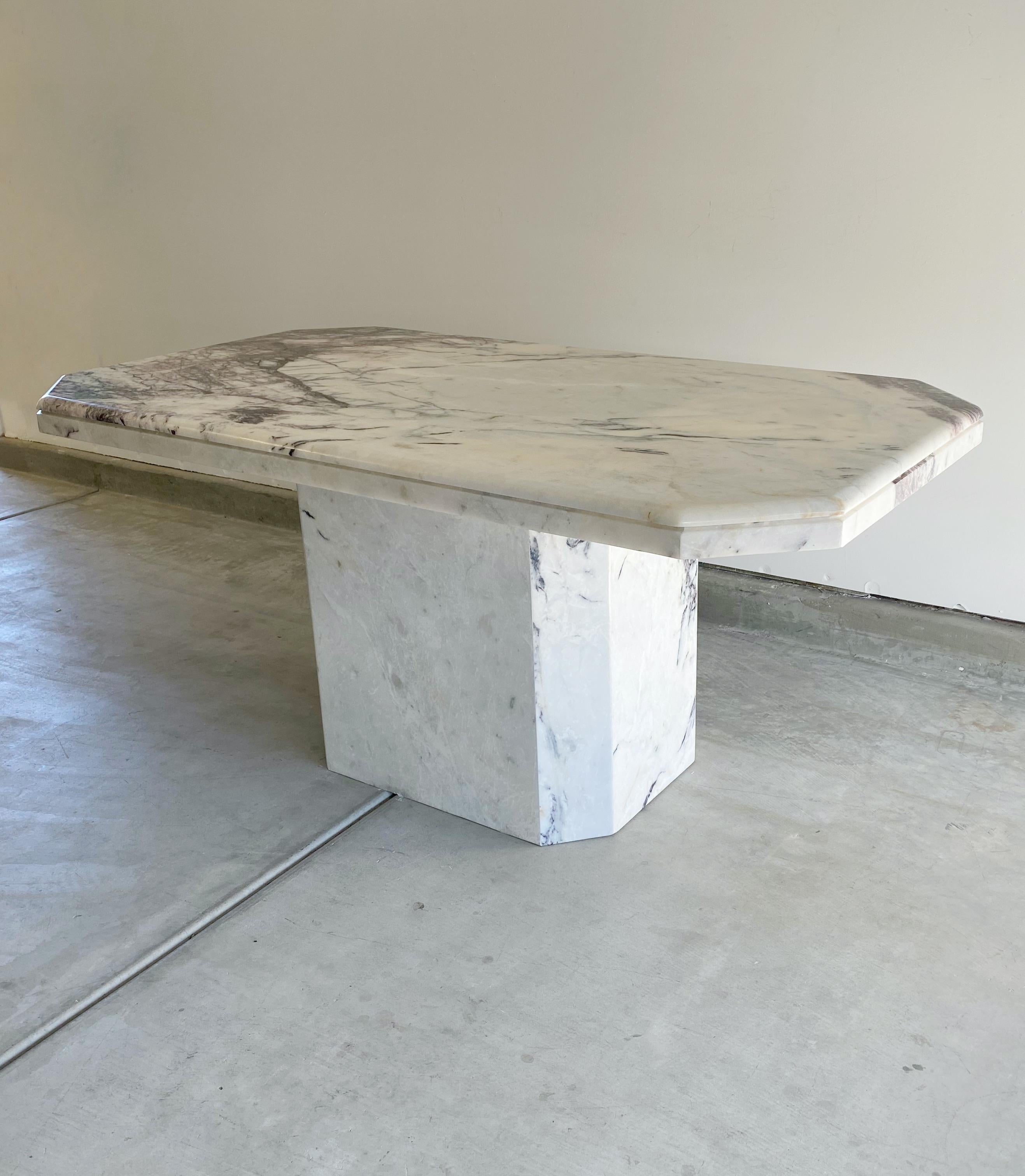 Post-Modern Marble Dining Table, circa 1980s 1