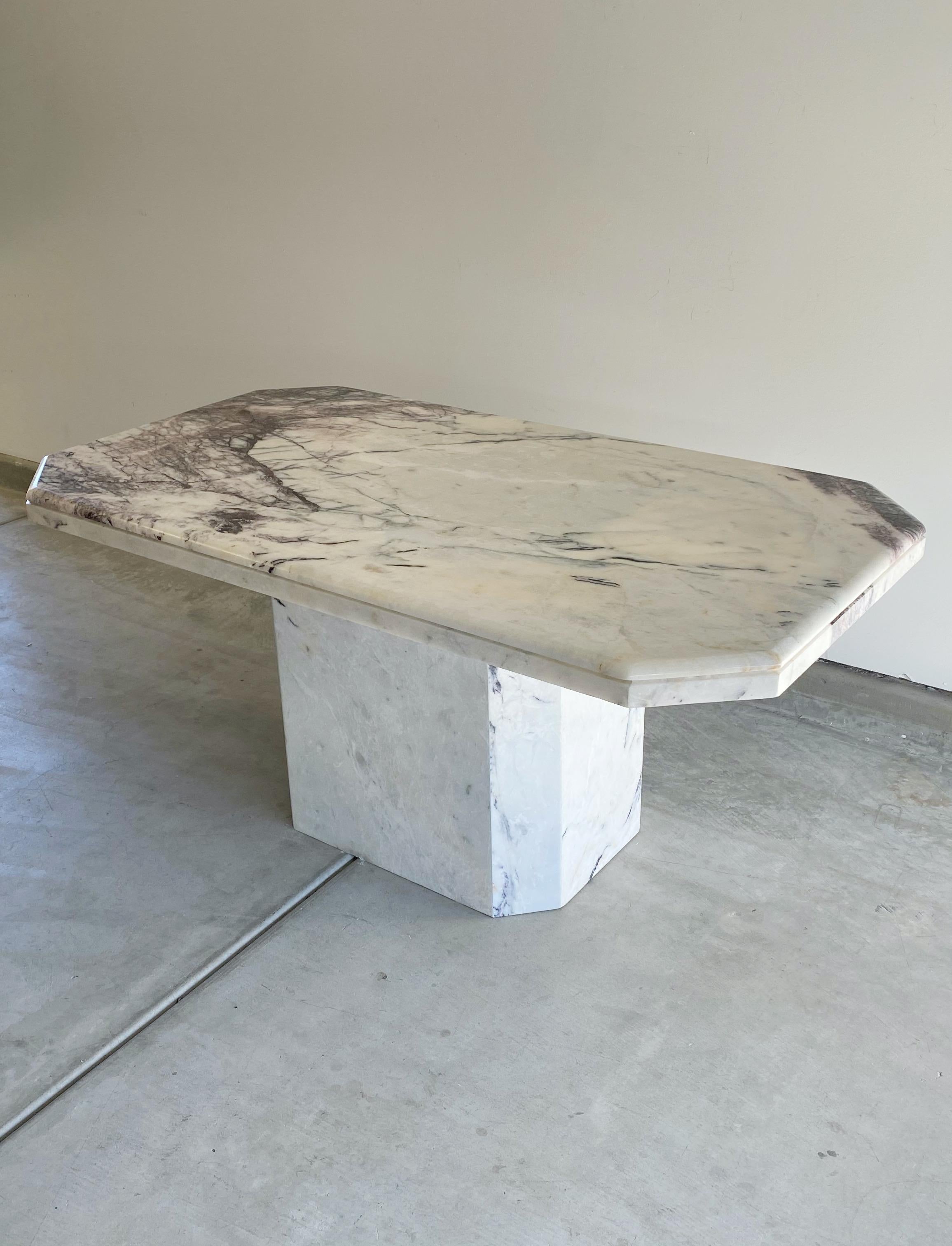 Post-Modern Marble Dining Table, circa 1980s 2