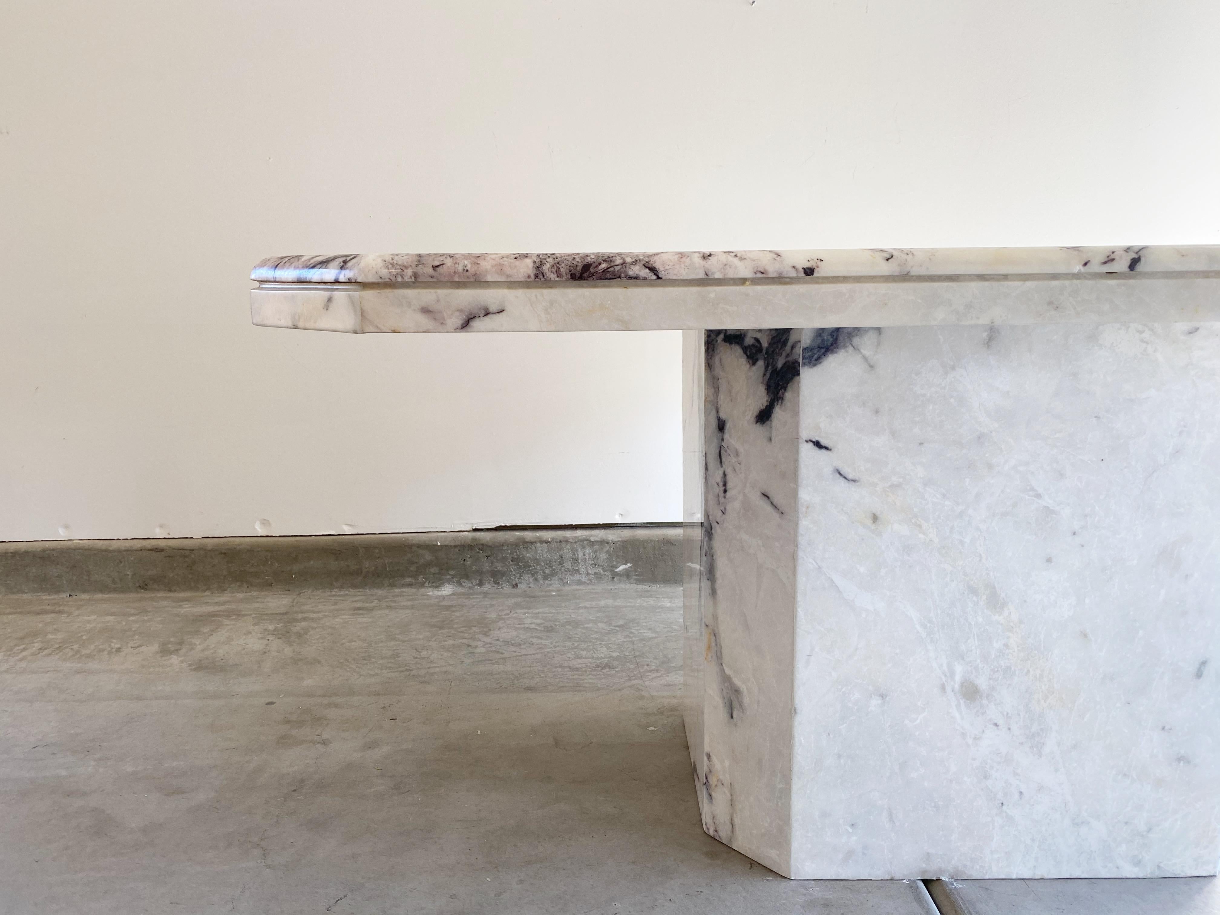 Post-Modern Marble Dining Table, circa 1980s 4
