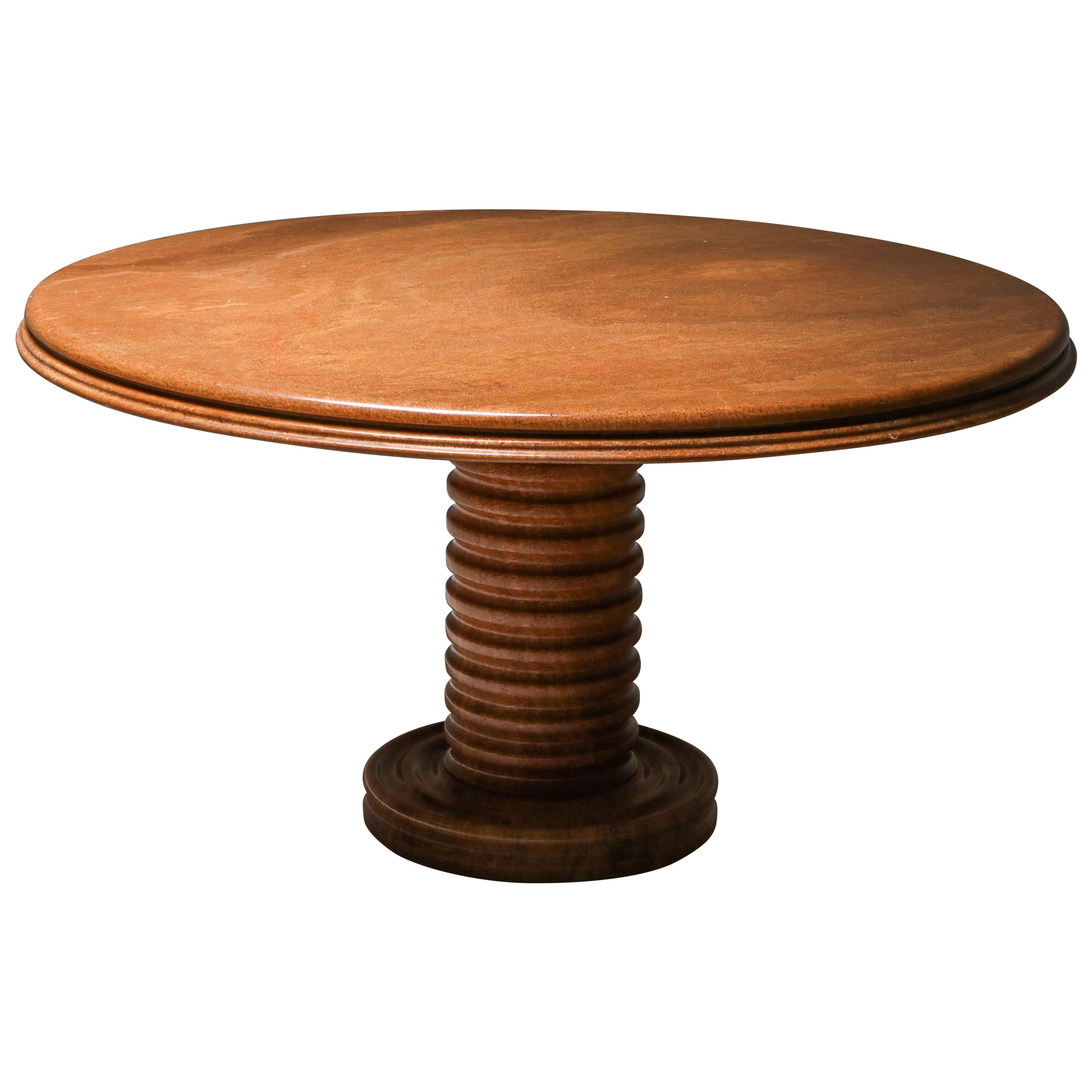 Postmodern Marble Dining Table in Earthy Tones