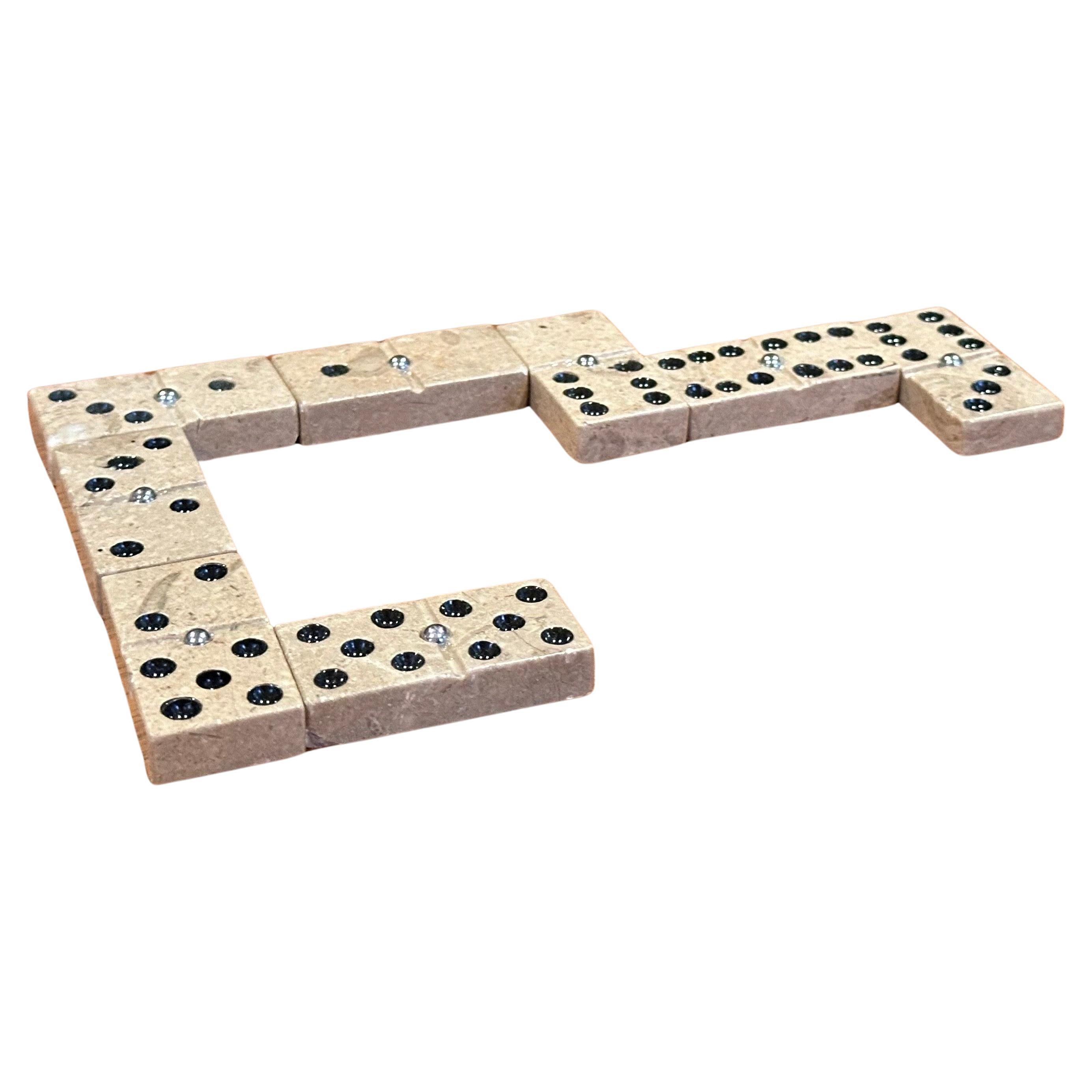 American Post-Modern Marble Domino Set  For Sale