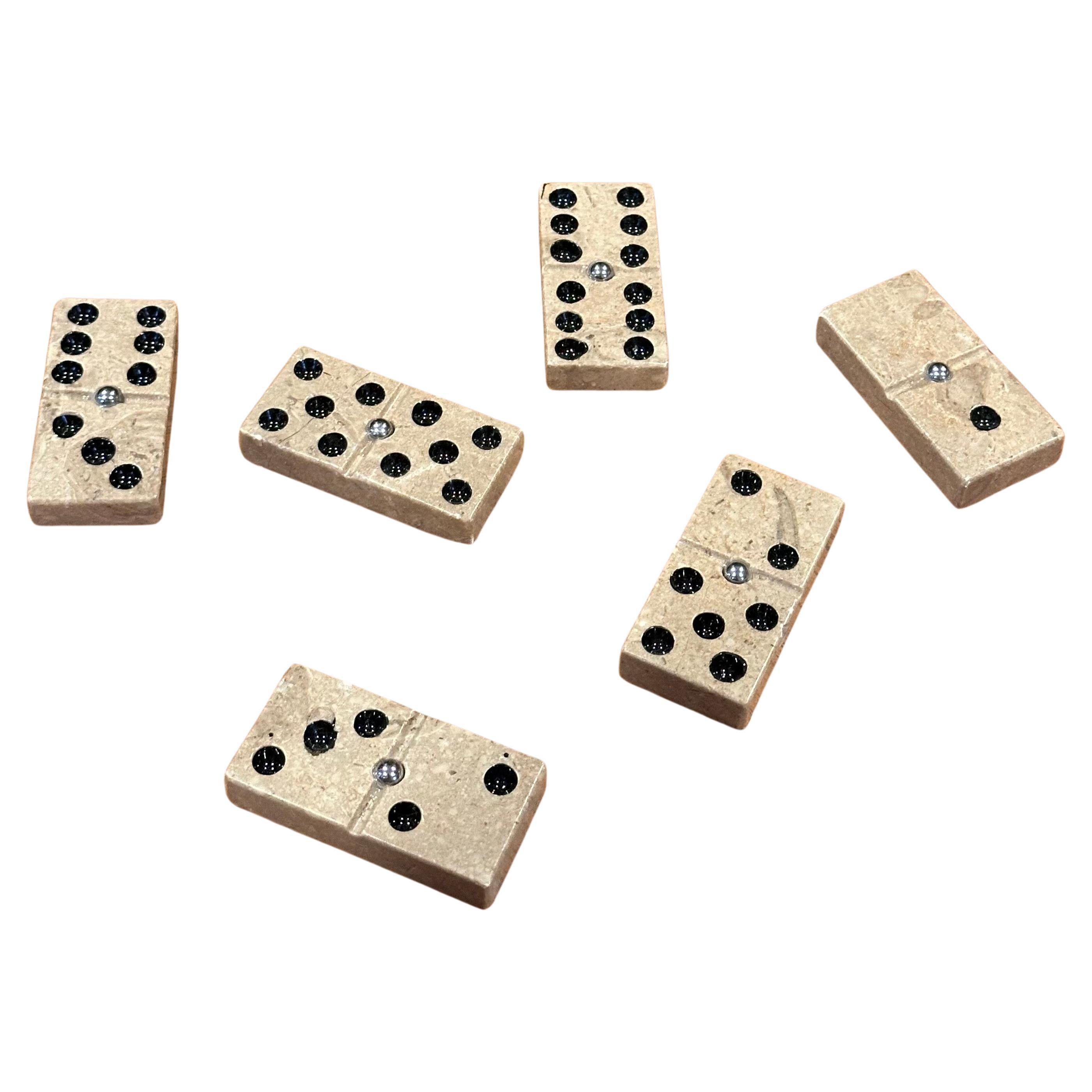 20th Century Post-Modern Marble Domino Set  For Sale