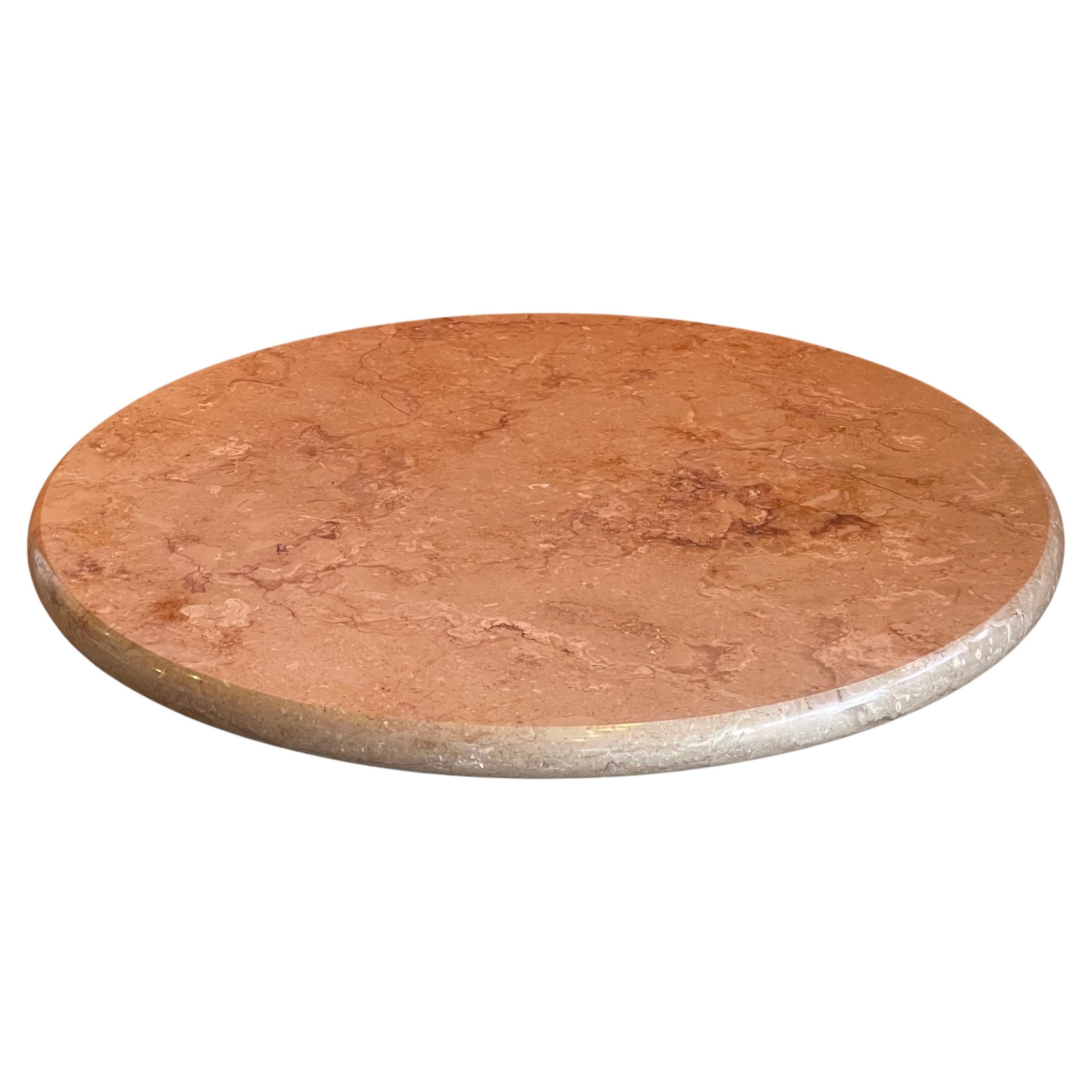 American Post-Modern Marble Lazy Susan Tray For Sale