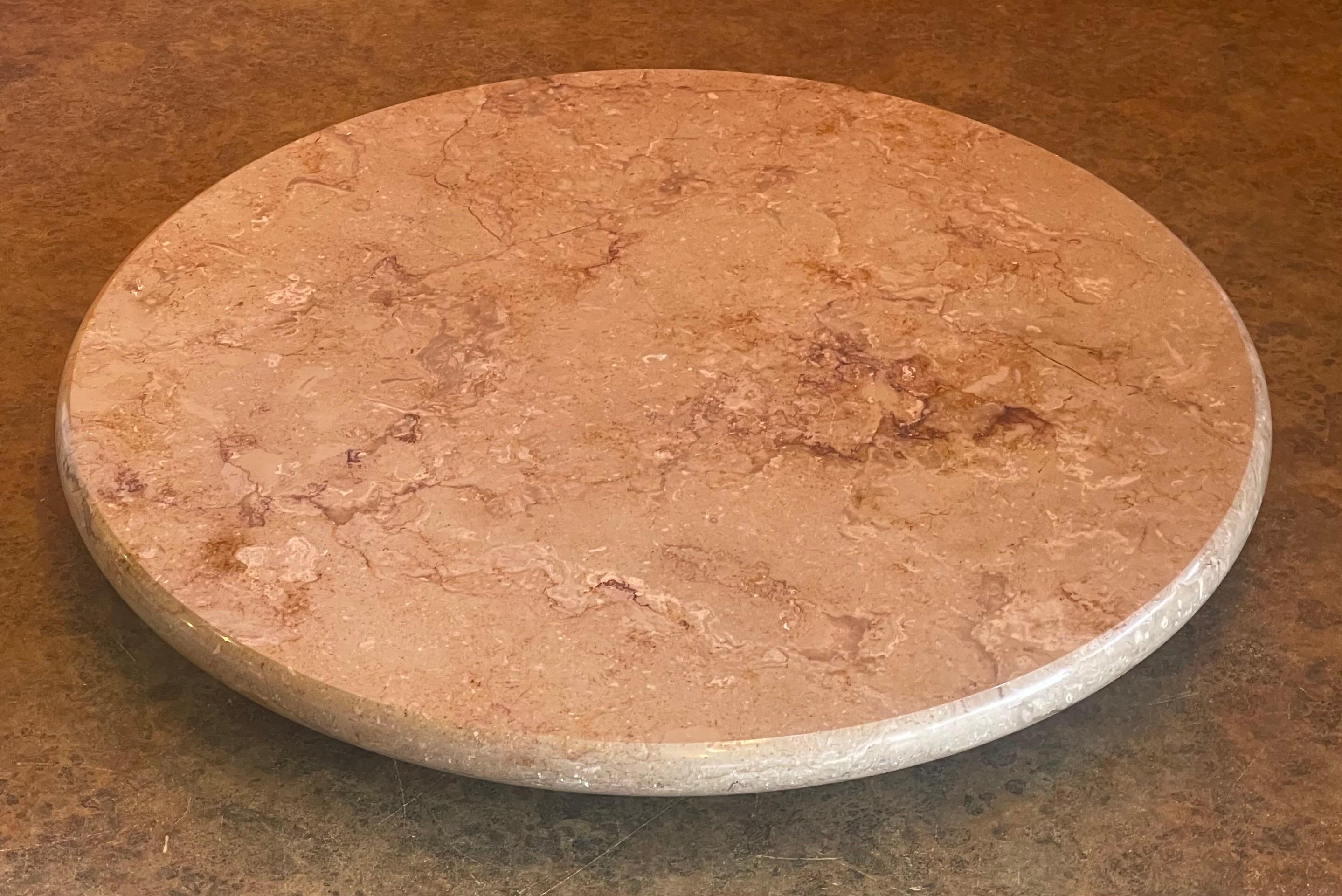 Post-Modern Marble Lazy Susan Tray In Good Condition For Sale In San Diego, CA