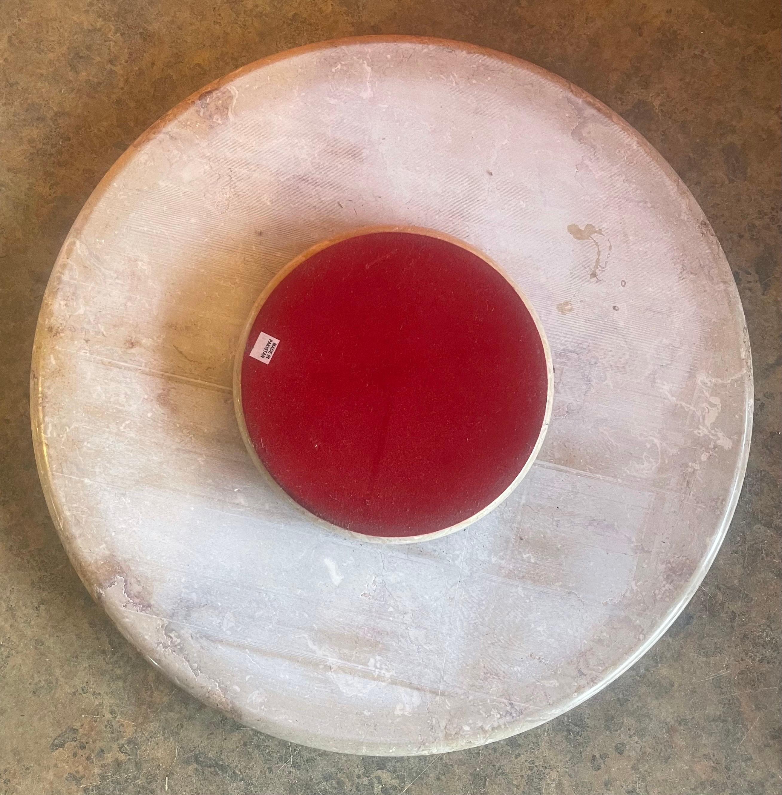 Post-Modern Marble Lazy Susan Tray For Sale 3