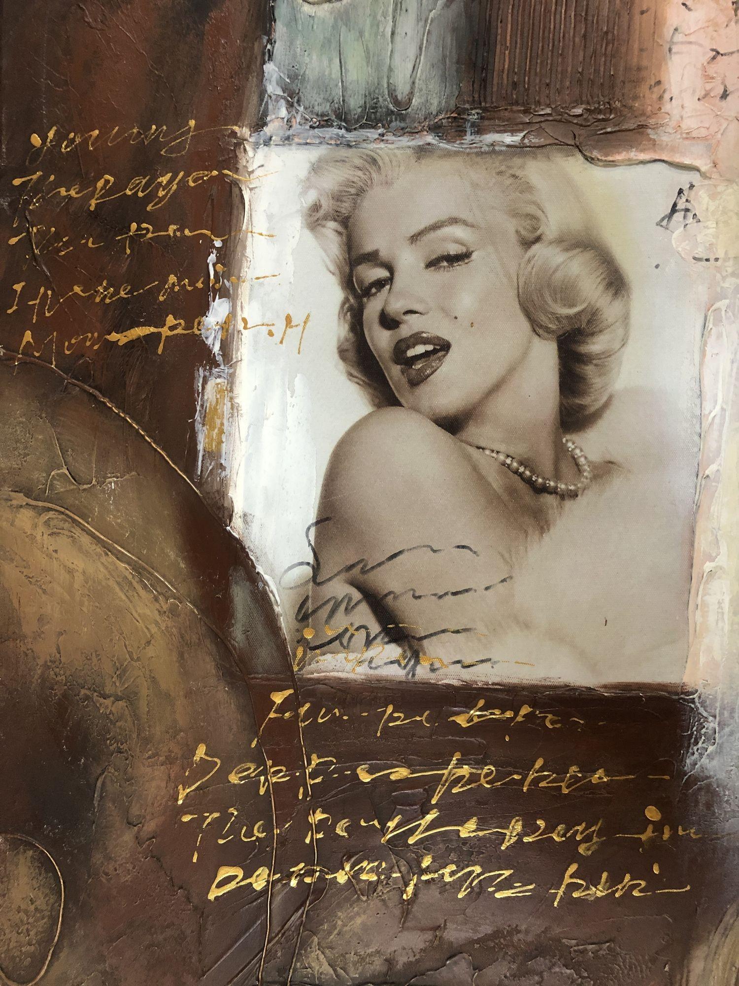 Postmodernes Marylin Monroe-Gemälde in Mischtechnik (Leinwand) im Angebot