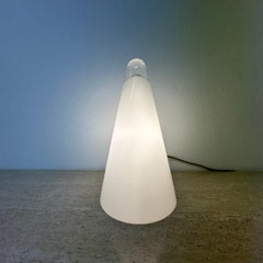 Post modern Massive Belgium Cone shaped glass table lamp , 1990’s