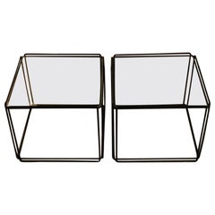 Postmodern Max Sauze for Atrow “Isocele” Tables, a Pair