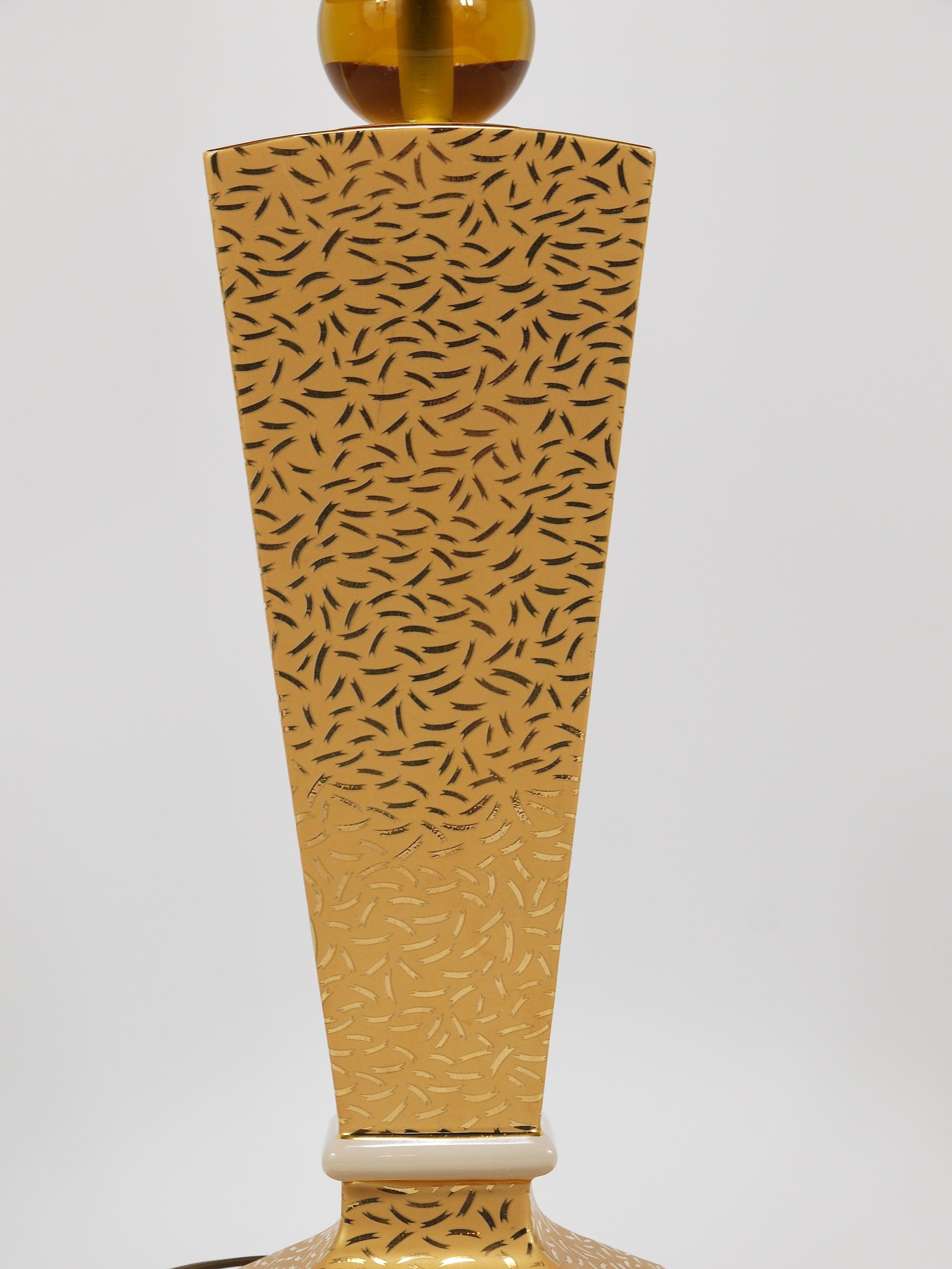Post-Modern Memphis & Art Deco Style Porcelain Table or Side Lamp, Italy, 1980s For Sale 6