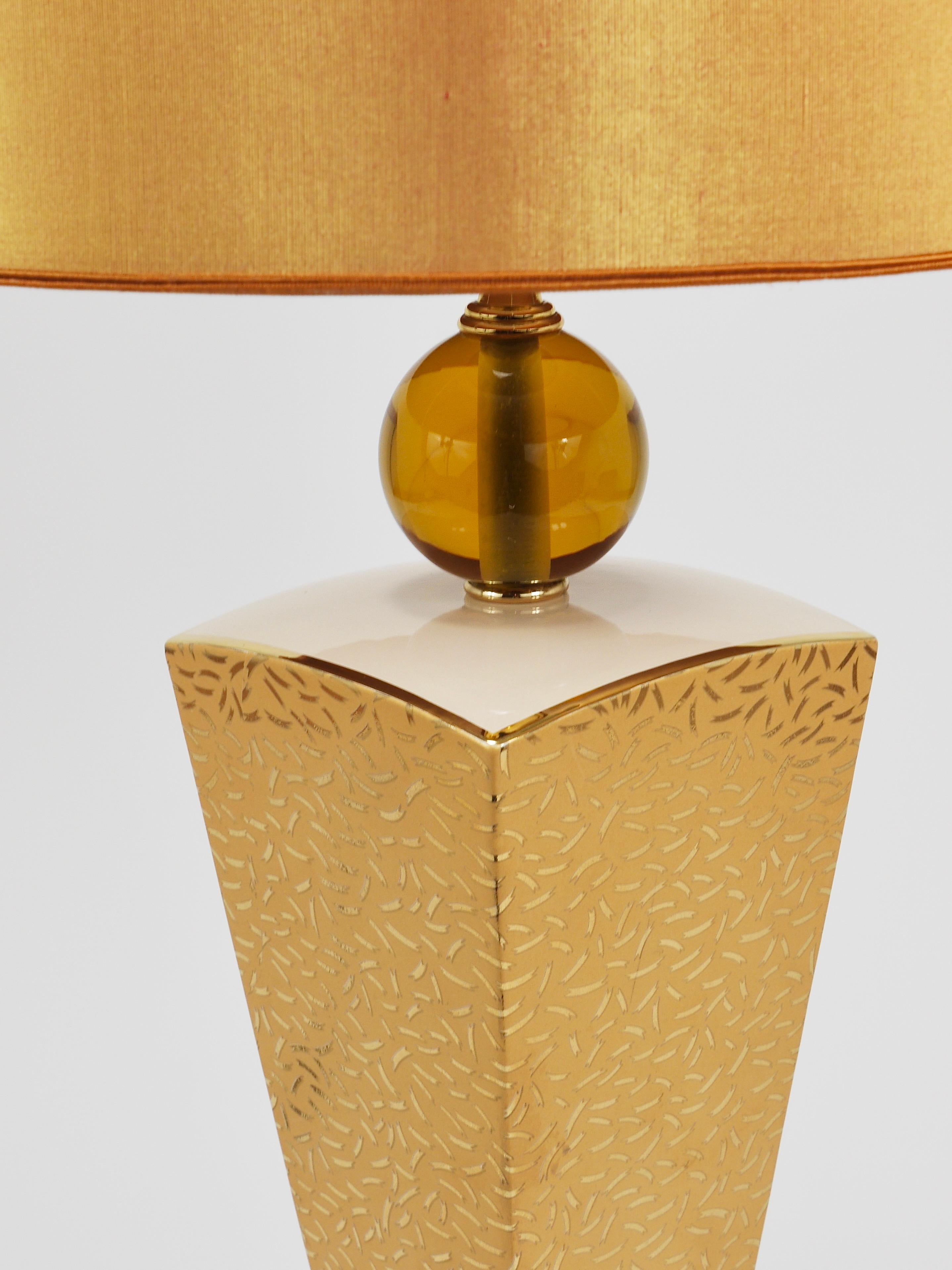 Post-Modern Memphis & Art Deco Style Porcelain Table or Side Lamp, Italy, 1980s For Sale 9