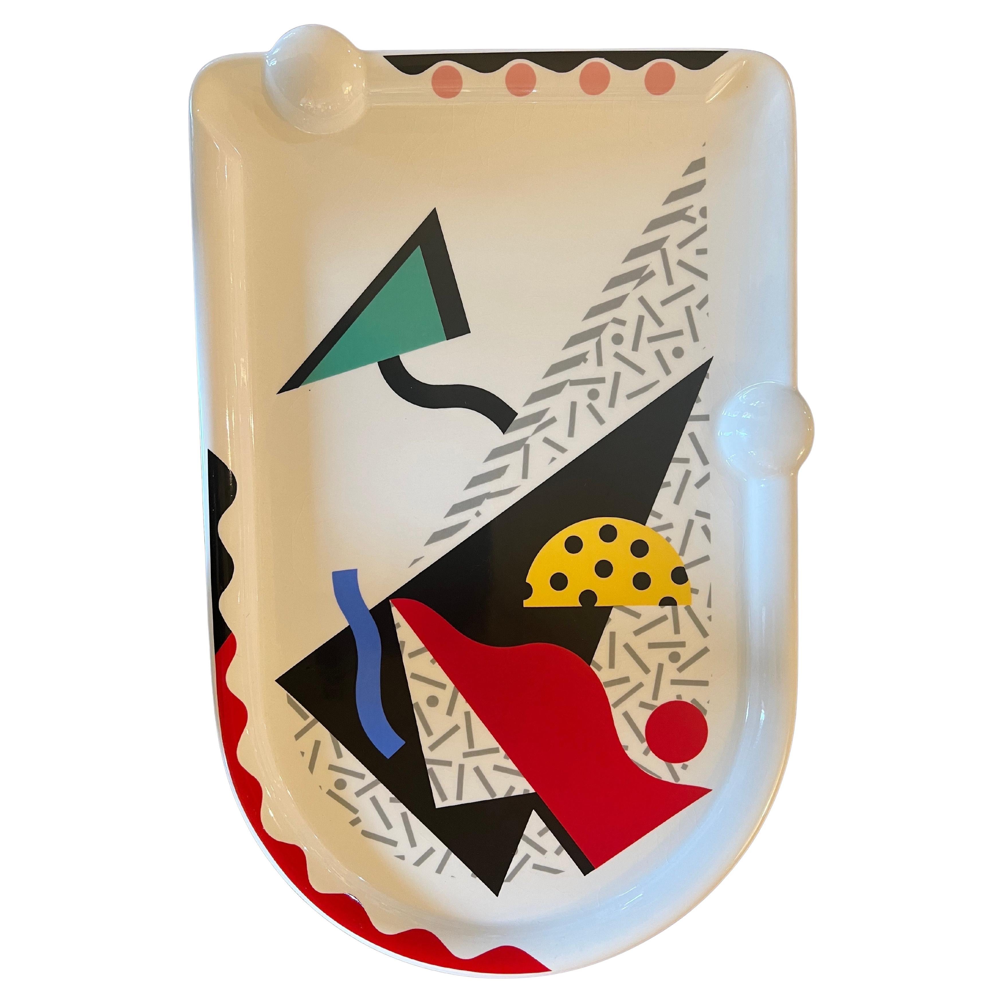 Post Modern Memphis Carnival Large Platter by Kato Kogei for Fujimori