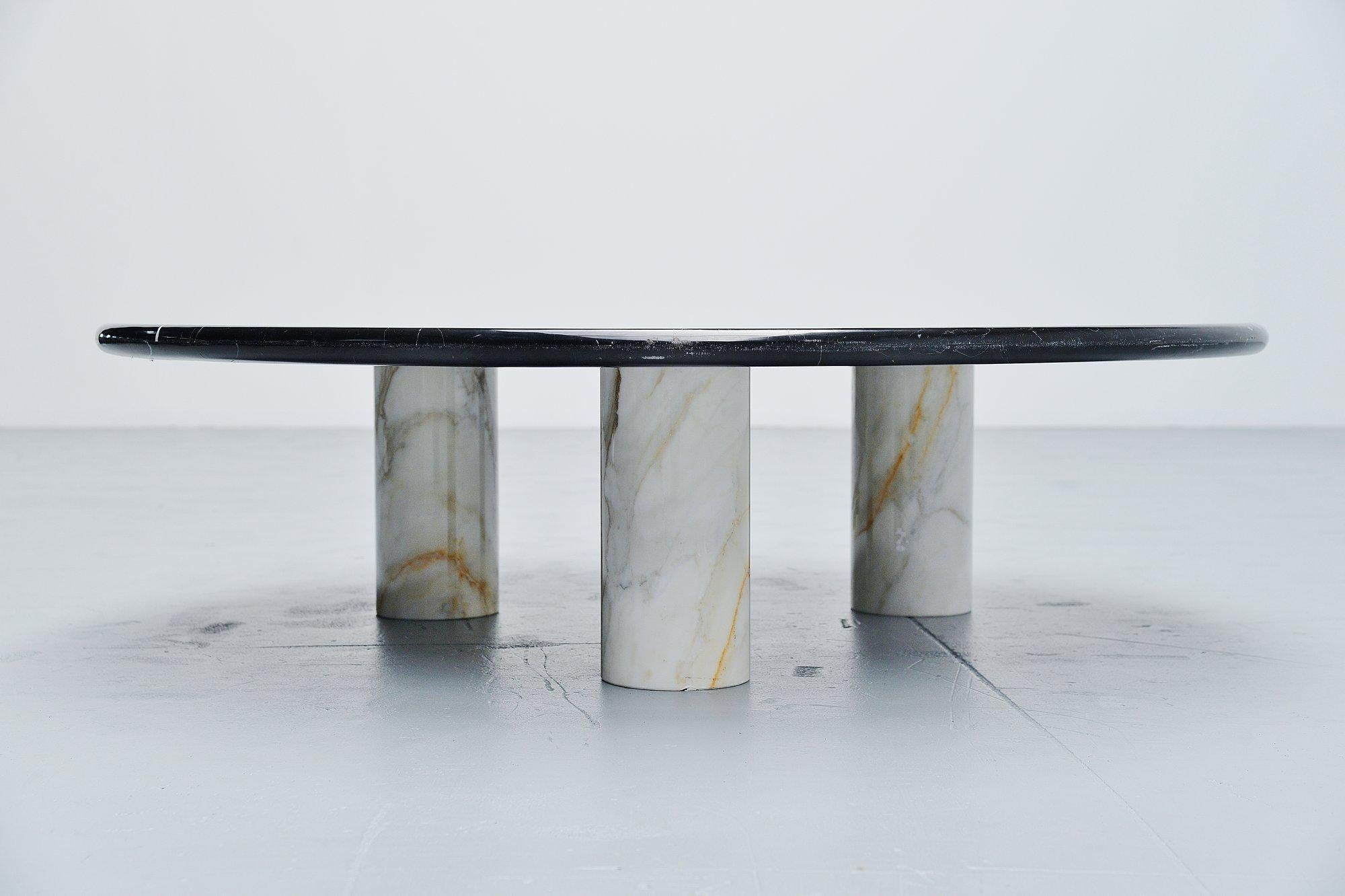 Italian Post Modern Memphis Coffee Table in Marble, Italy, 1980