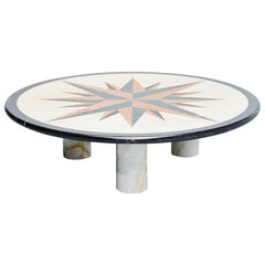 Post Modern Memphis Coffee Table in Marble, Italy, 1980