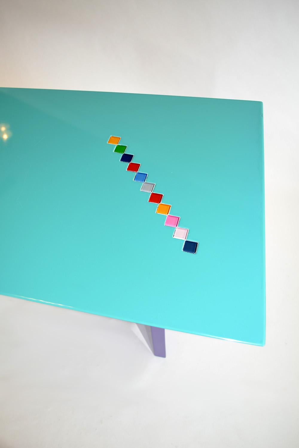 Post-Modern Post Modern Memphis Deco Style Writing Desk by Saporiti Maurizio Salvato 1980s
