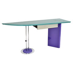 Post Modern Memphis Deco Style Writing Desk by Saporiti Maurizio Salvato 1980s