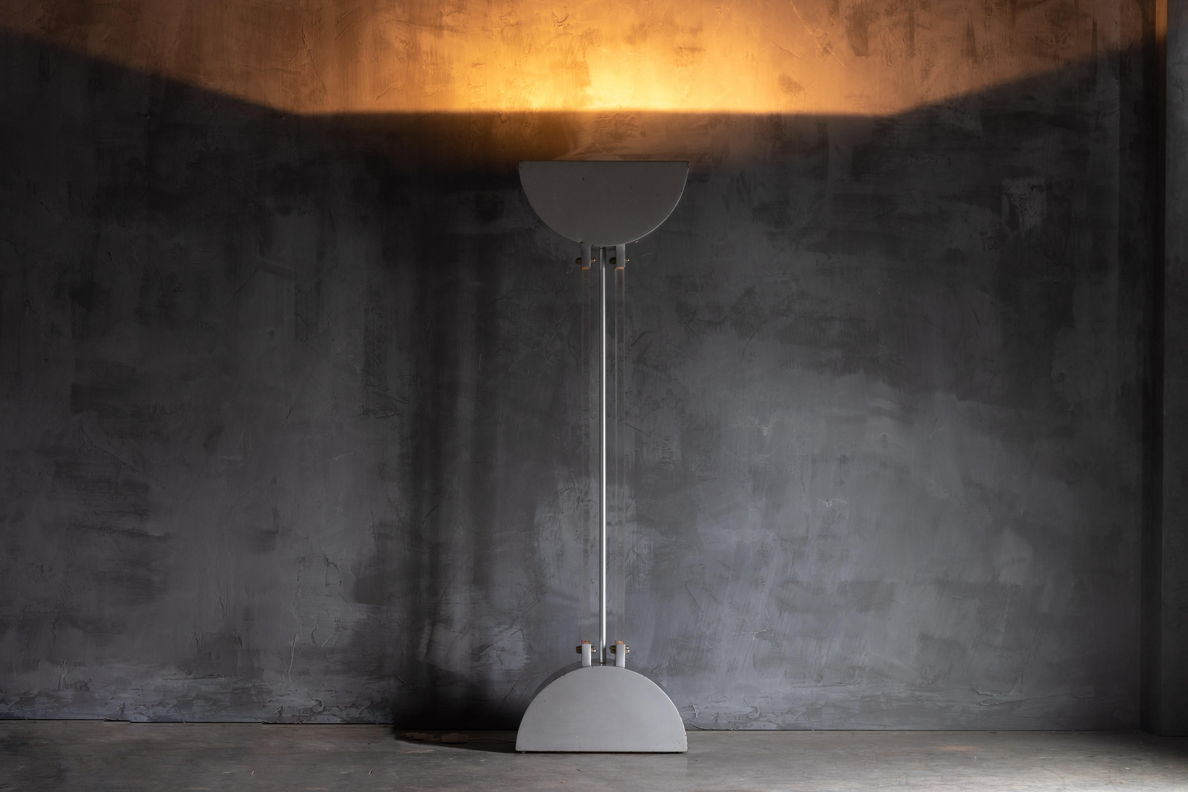 Late 20th Century Post-modern Memphis Industrial Floor Lamp, Italy, 1970s For Sale