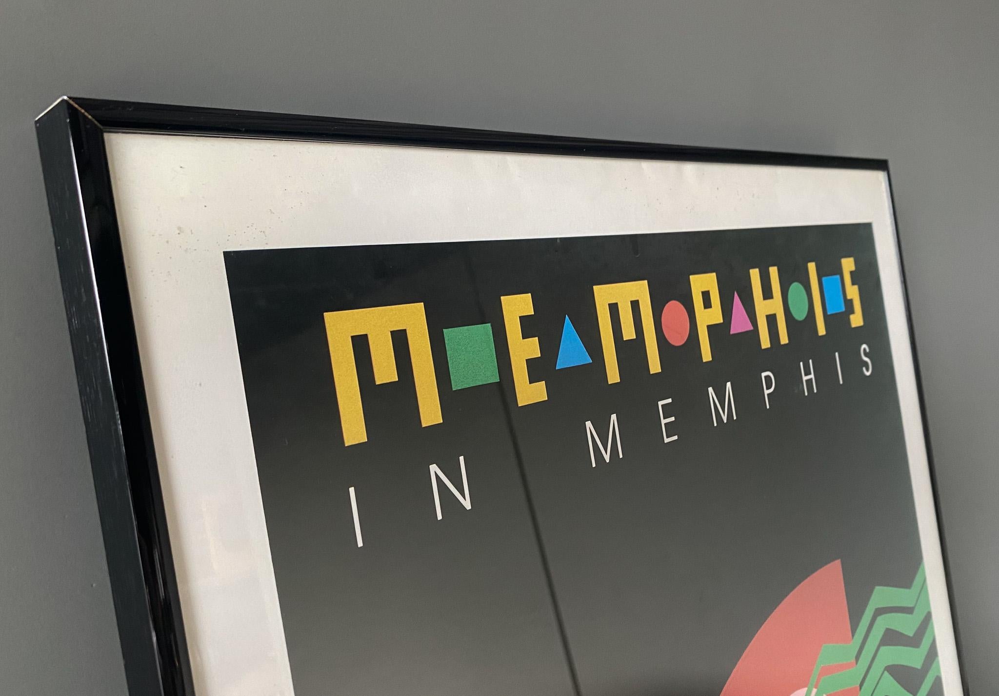 XX secolo Poster postmoderno di Memphis Milano con cornice, 1985