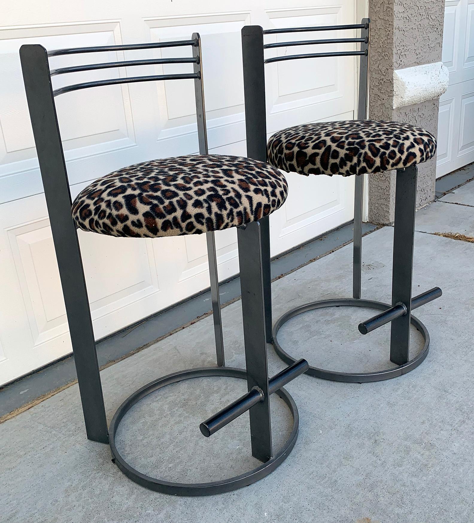 animal print bar stools