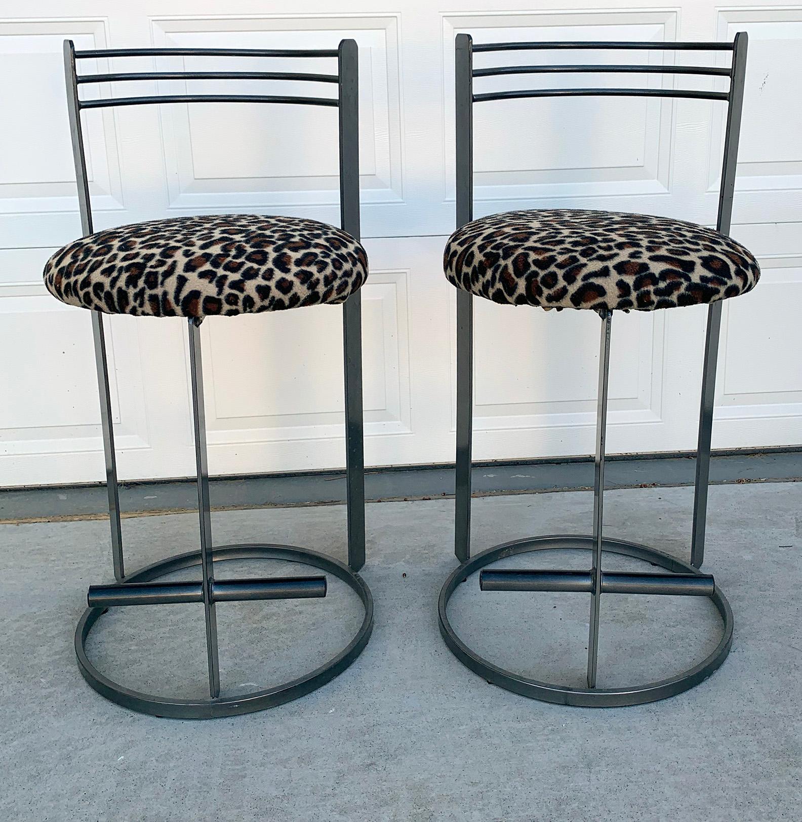 leopard print bar stools