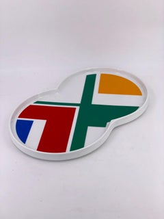 Piatto da portata in porcellana postmoderna Memphis Rare di Block Chromatics