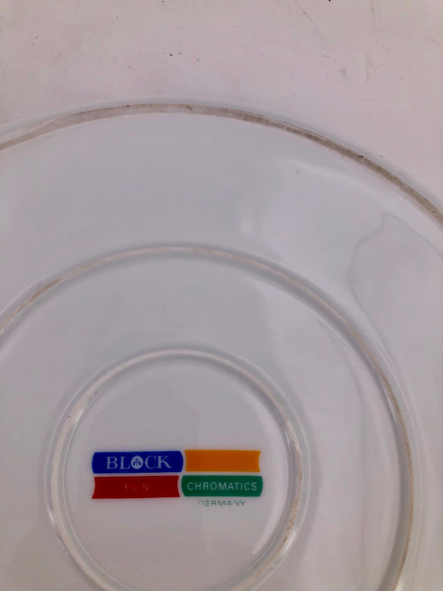 Post-Modern Postmodern Memphis Rare Porcelain Serving Plater by Block Chromatics For Sale