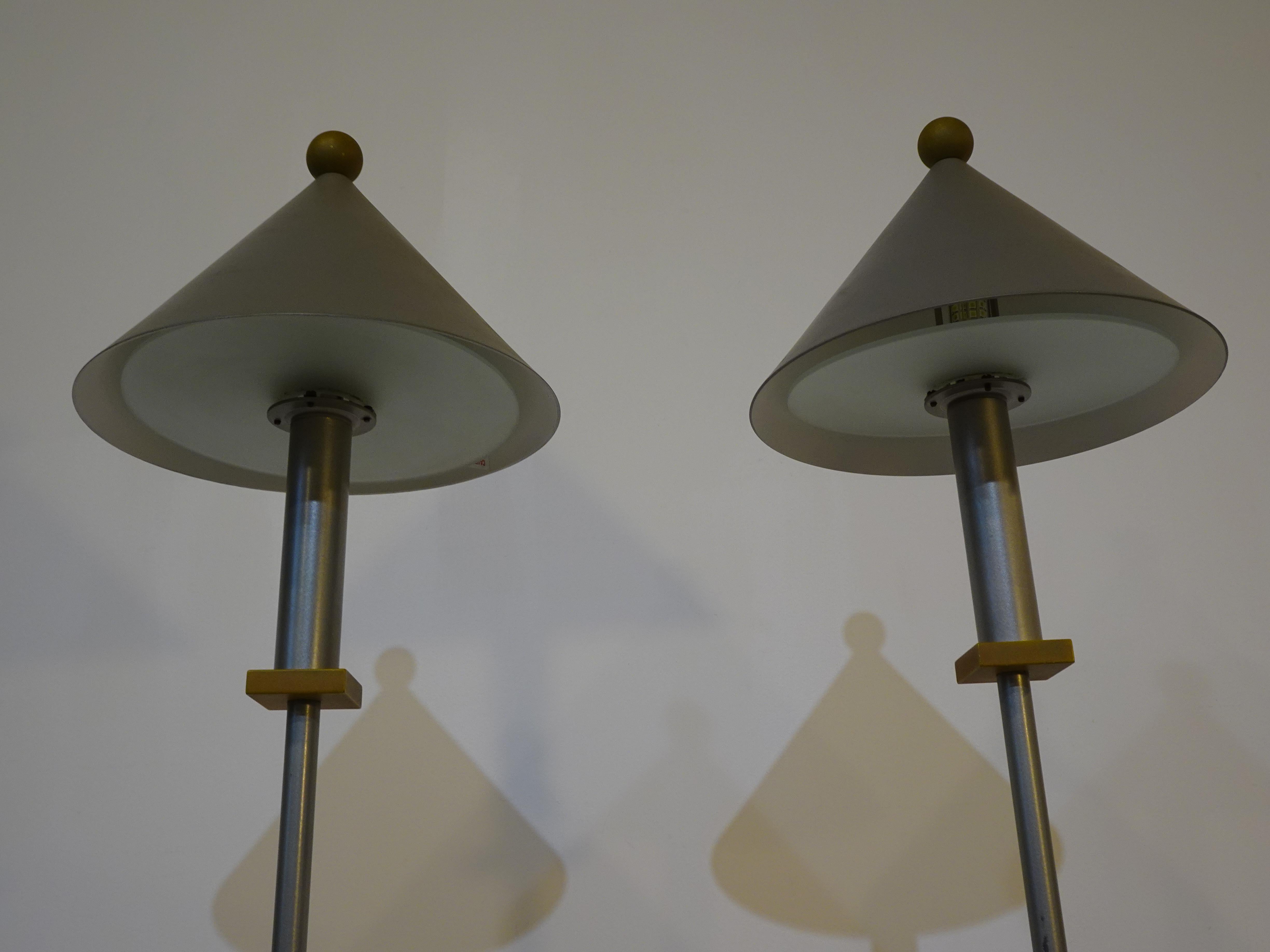 Post-Modern Post Modern Memphis Sonneman Table Lamps for Kovacs