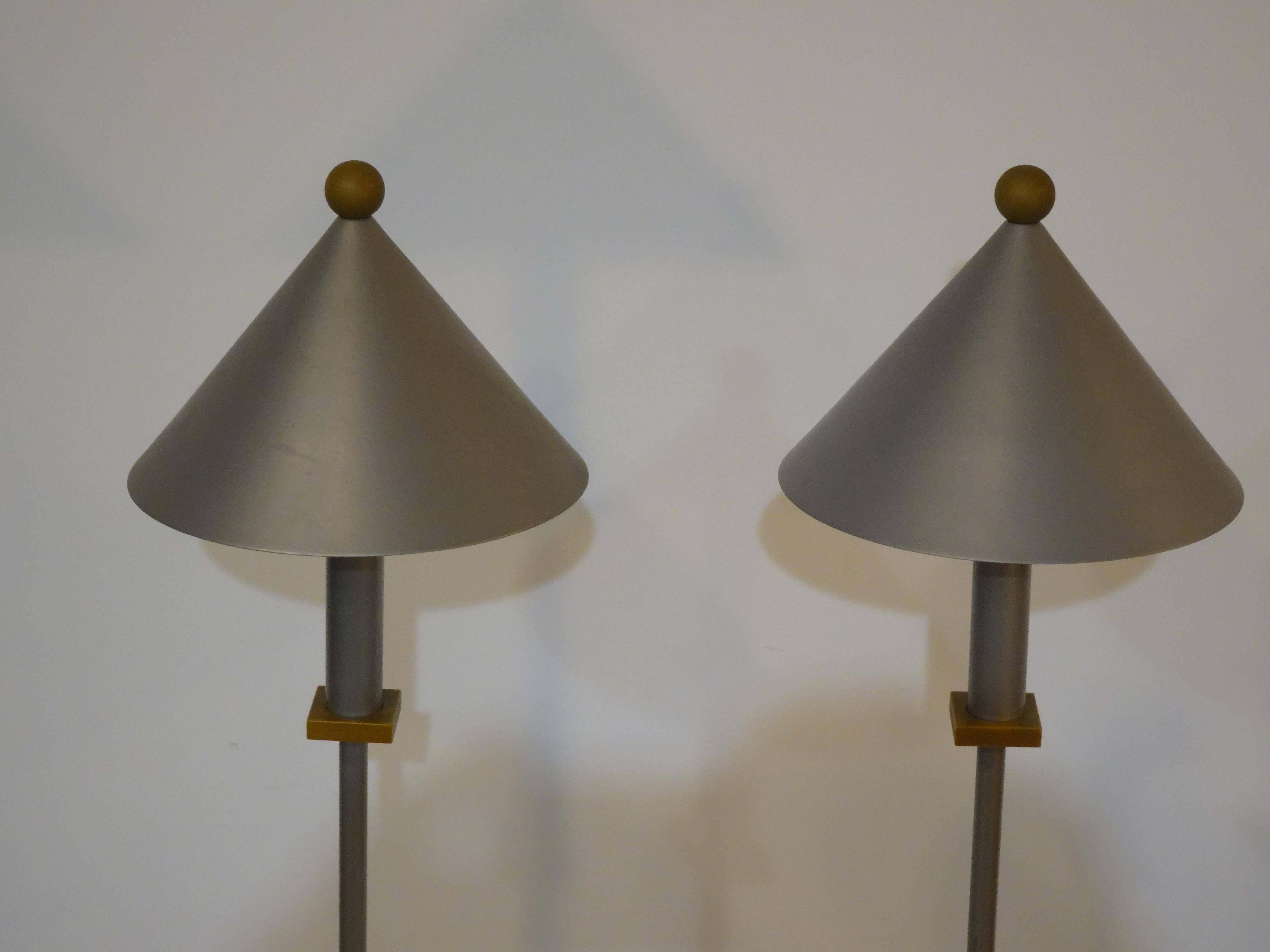 American Post Modern Memphis Sonneman Table Lamps for Kovacs